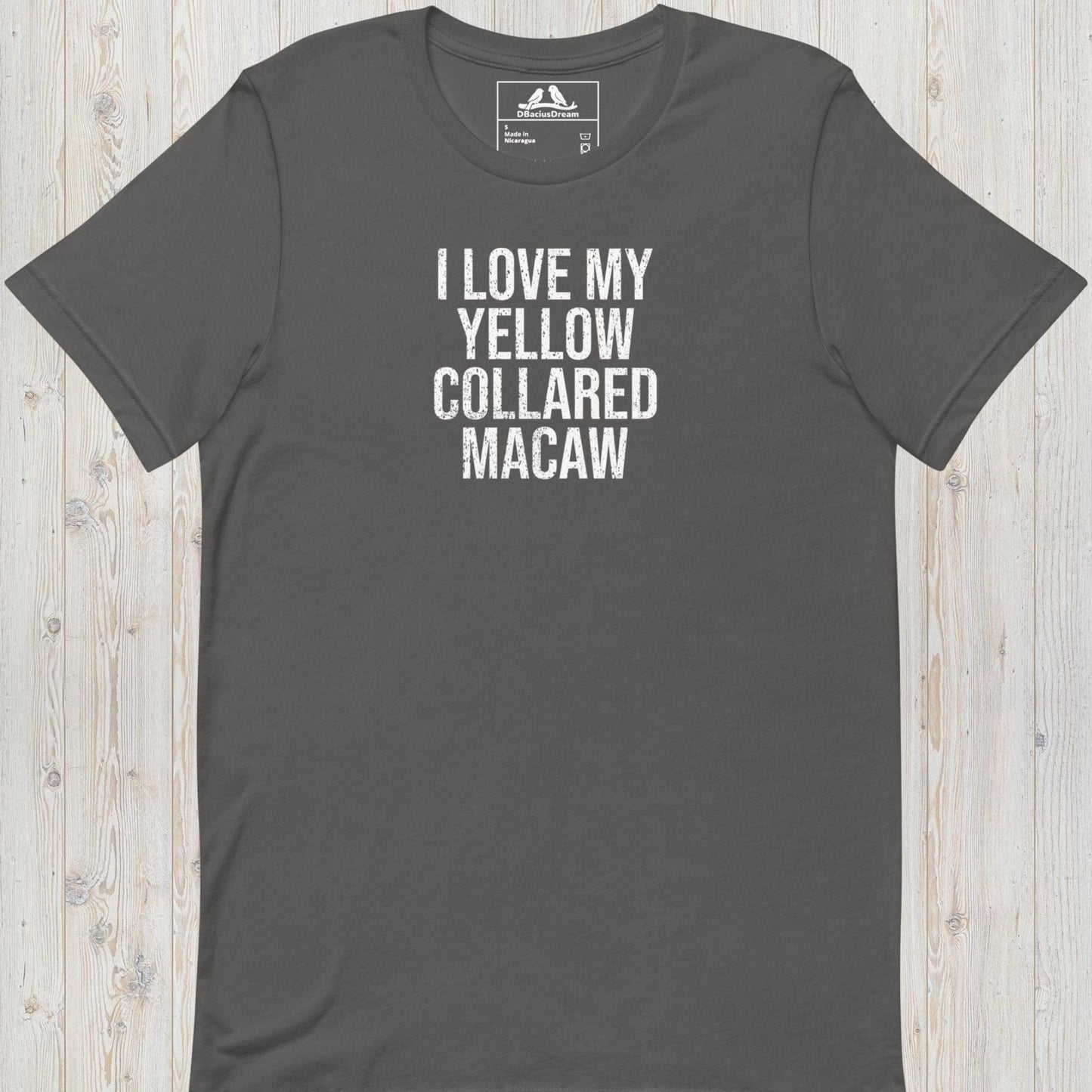 I Love My Yellow Collared Macaw Unisex t-shirt