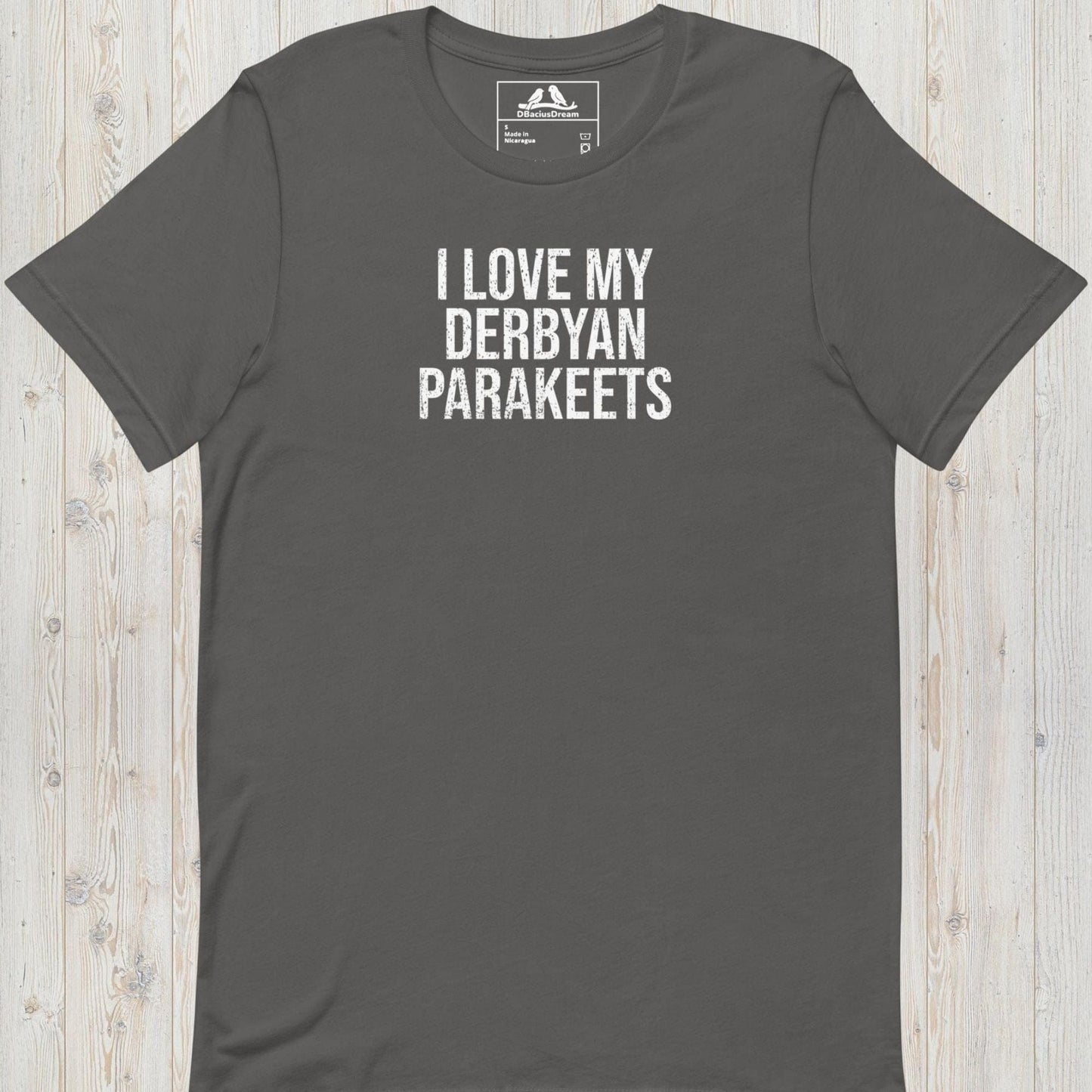 I Love My Derbyan Parakeets Unisex t-shirt