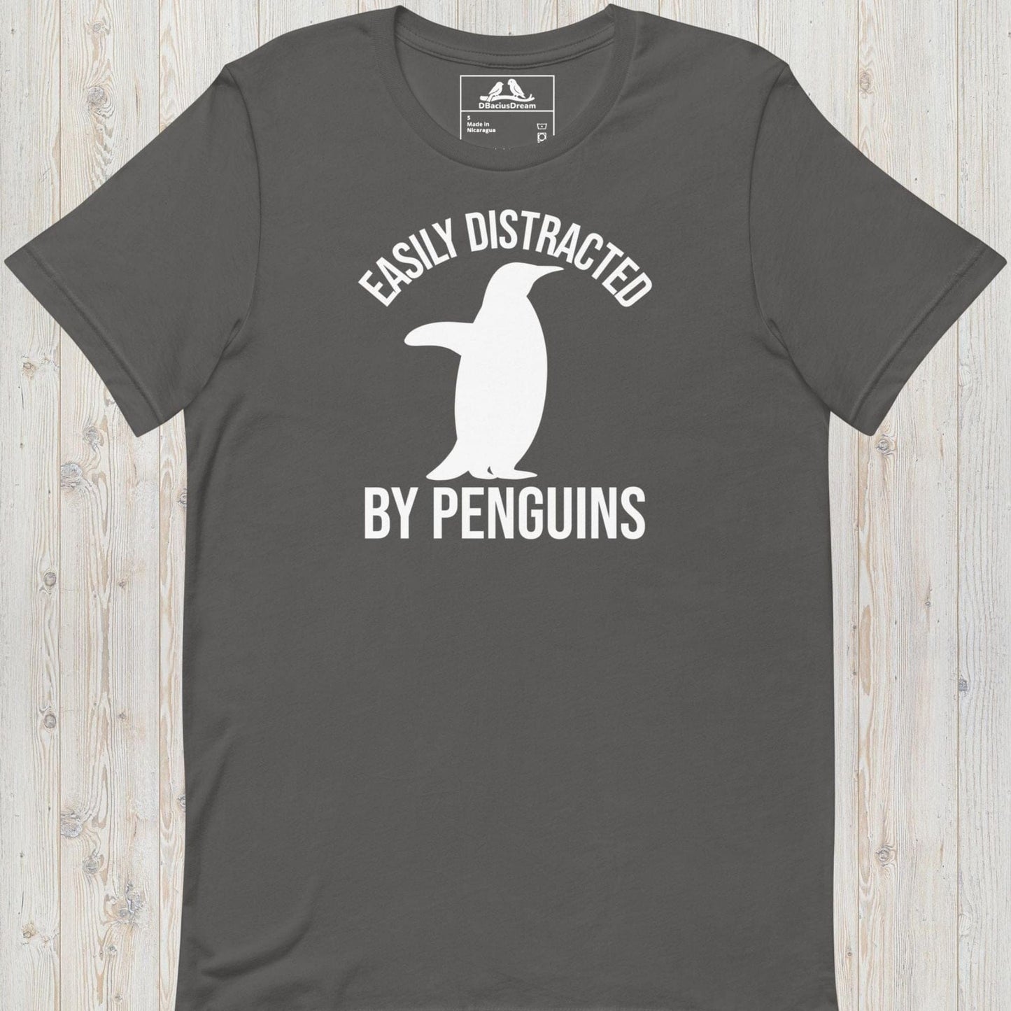 Easily Distracted By Penguins Unisex t-shirt