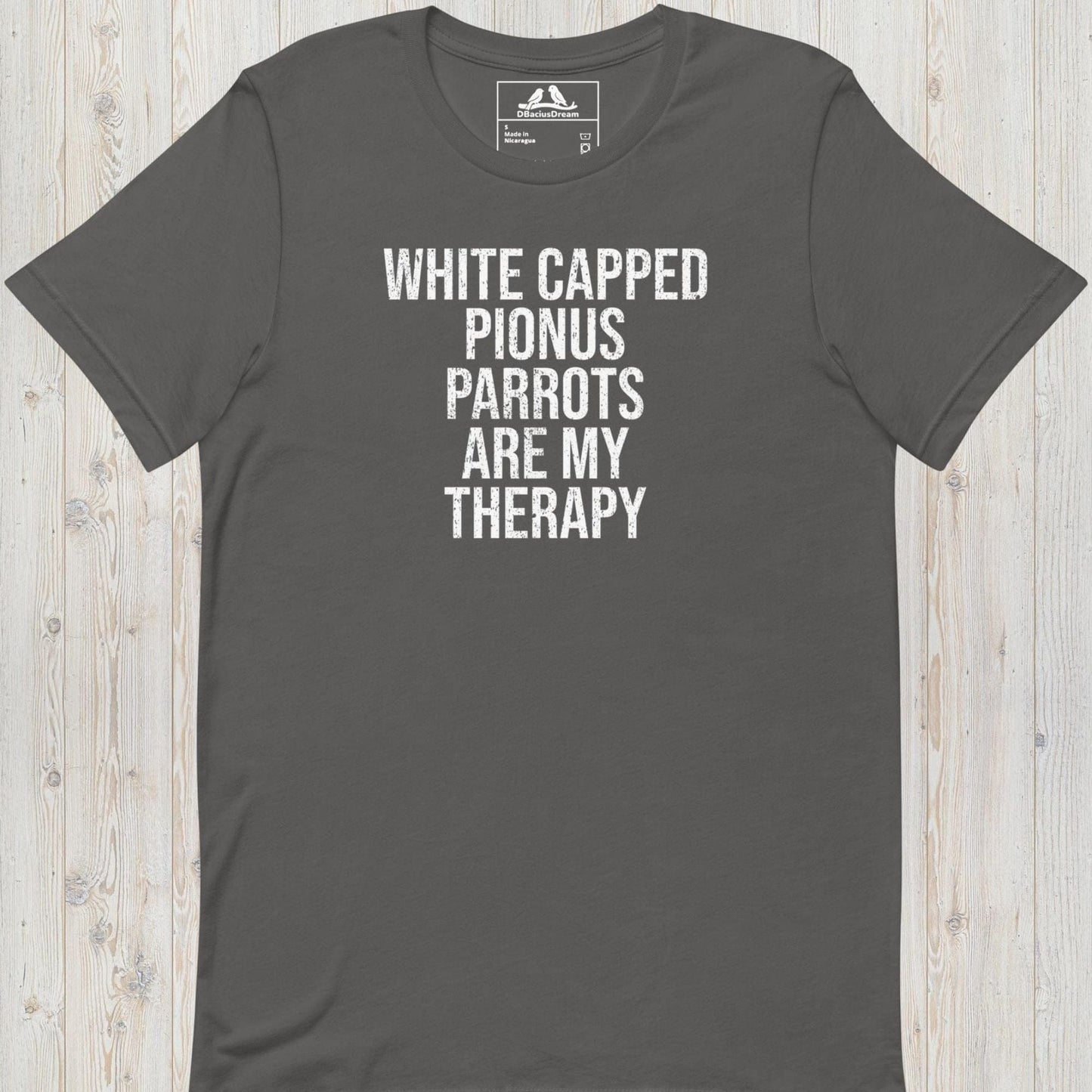 White Capped Pionus Parrots Are My Therapy Unisex t-shirt
