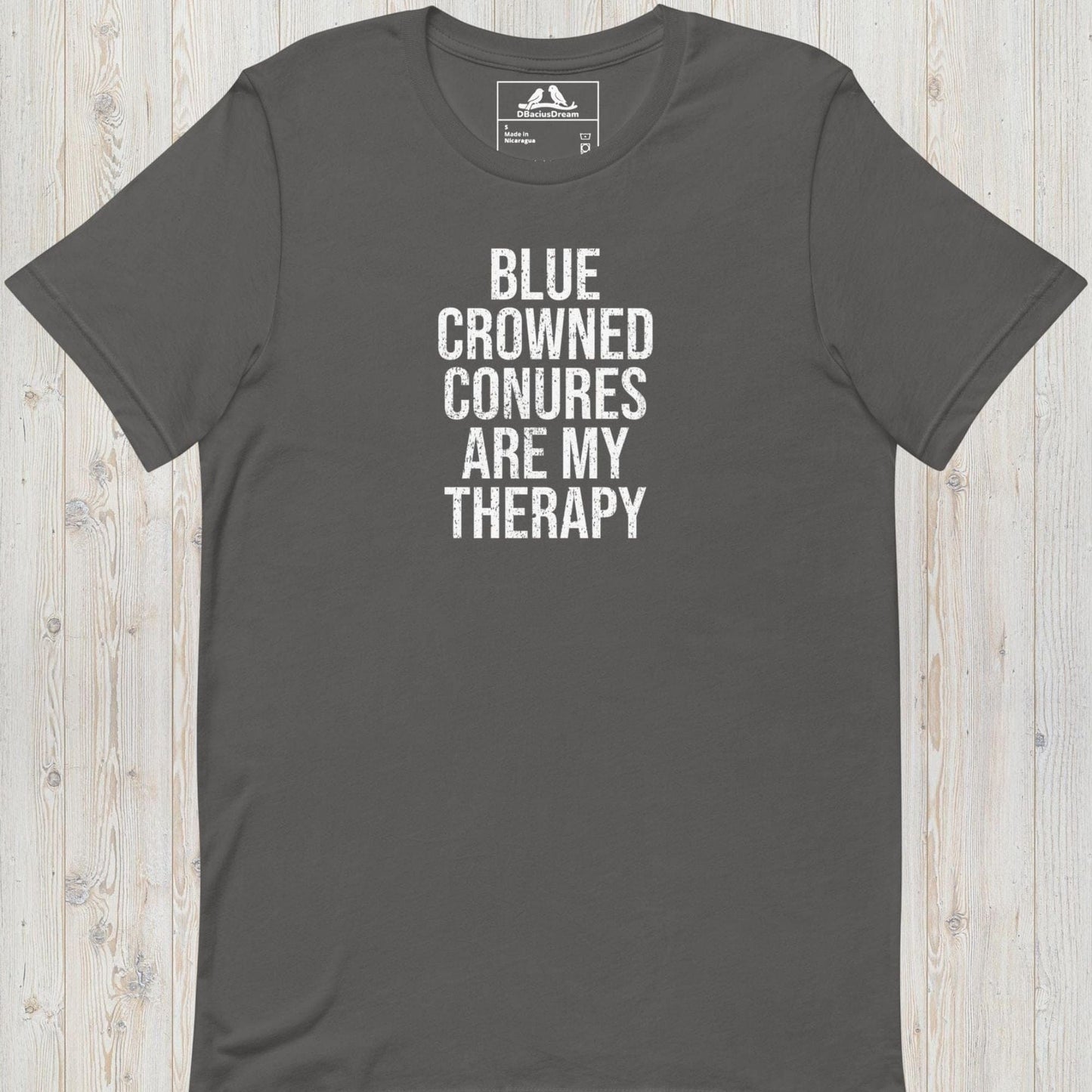 Blue Crowned Conures Are My Therapy Unisex t-shirt