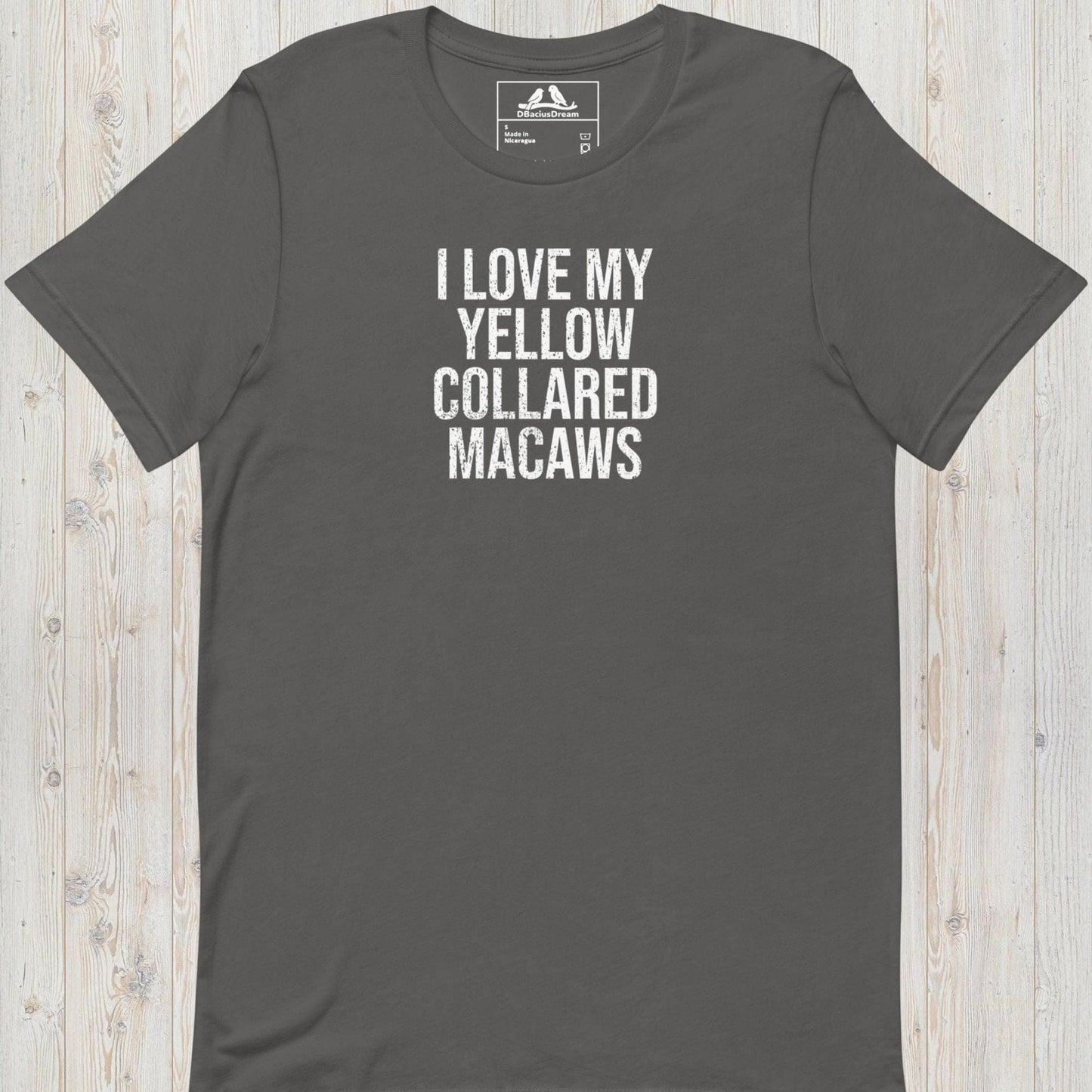 I Love My Yellow Collared Macaws Unisex t-shirt