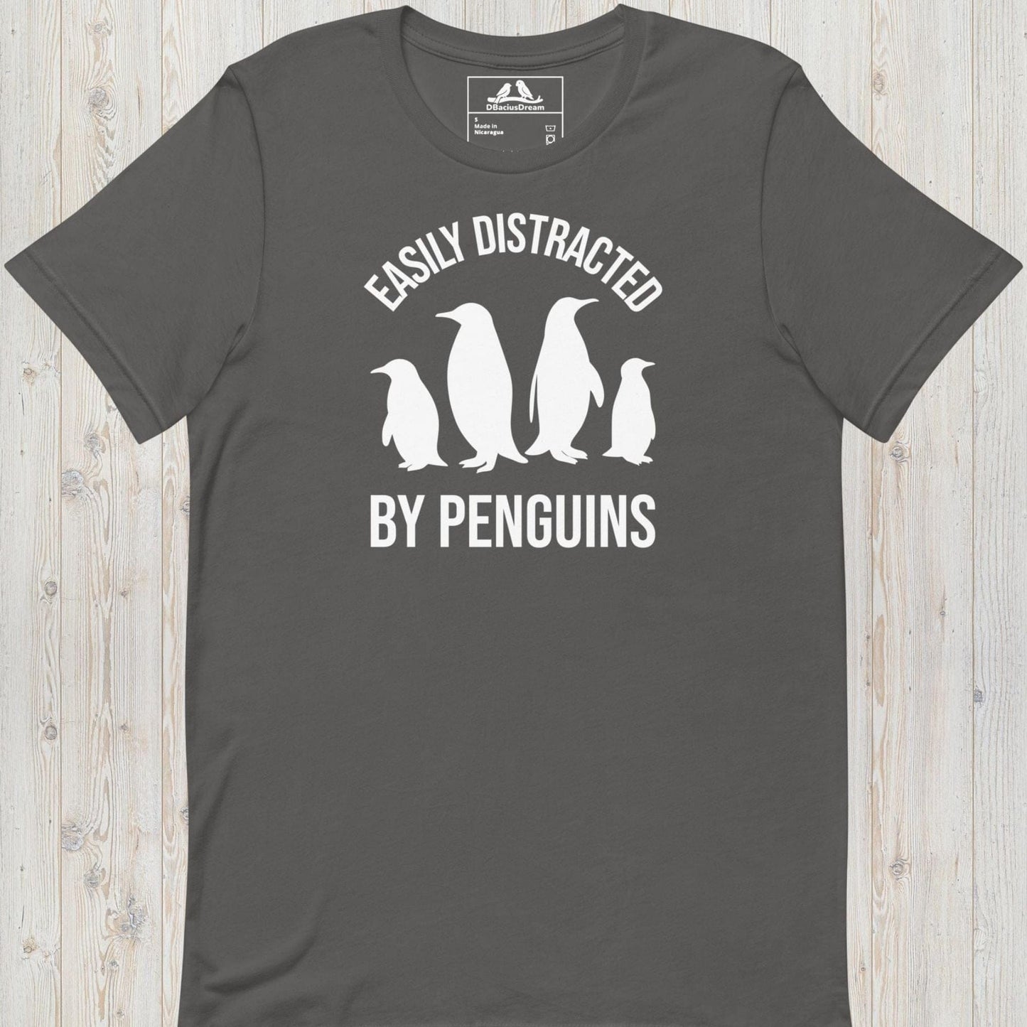 Easily Distracted By Penguins Unisex t-shirt
