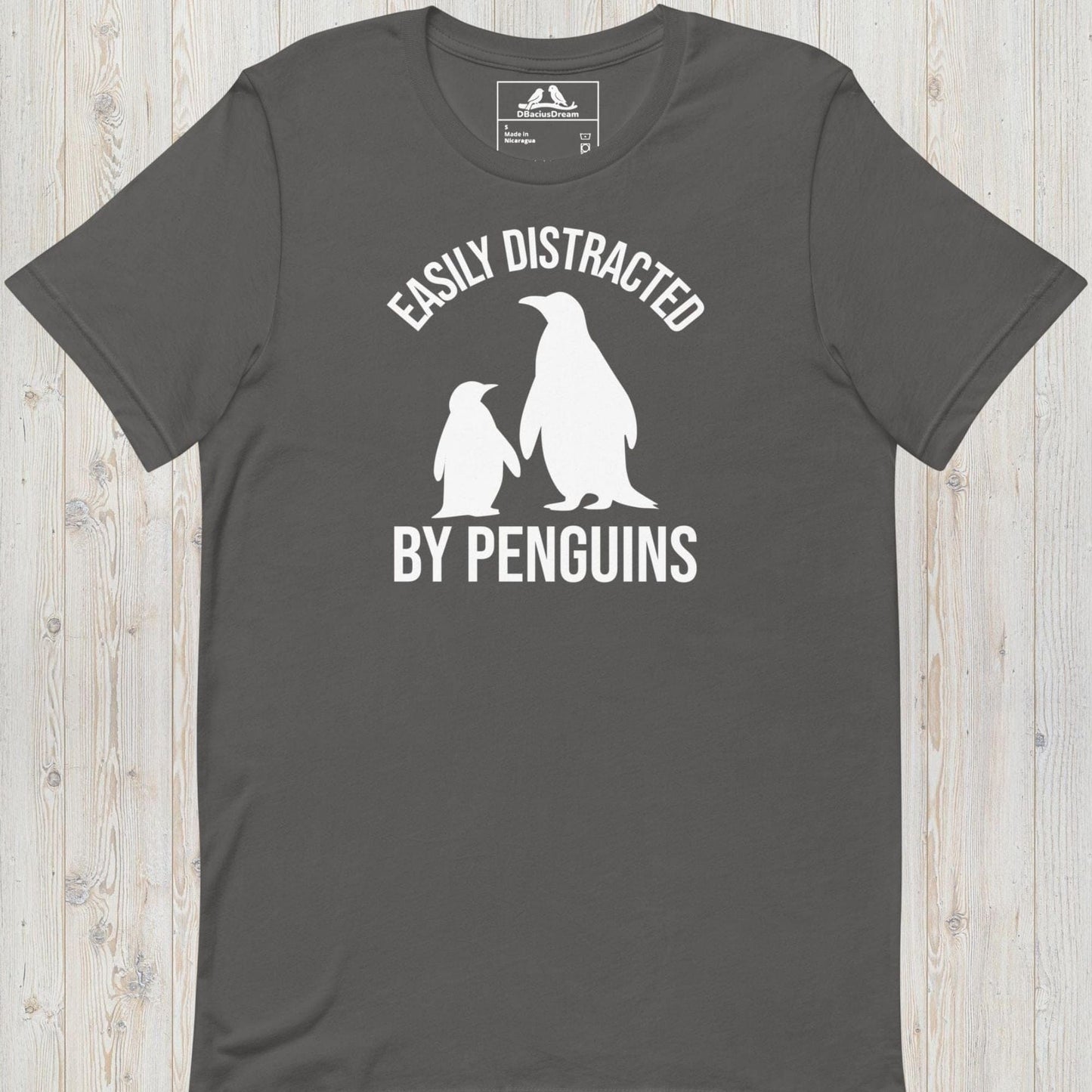 Easily Distracted By Penguins Unisex t-shirt