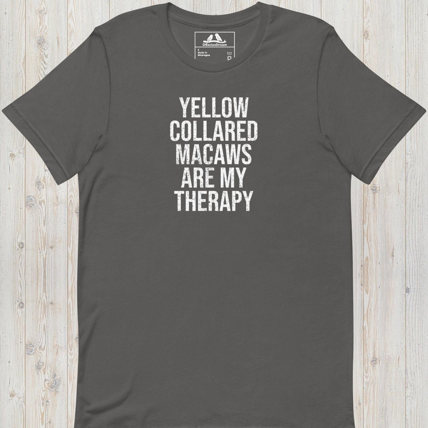 Yellow Collared Macaws Are My Therapy Unisex t-shirt