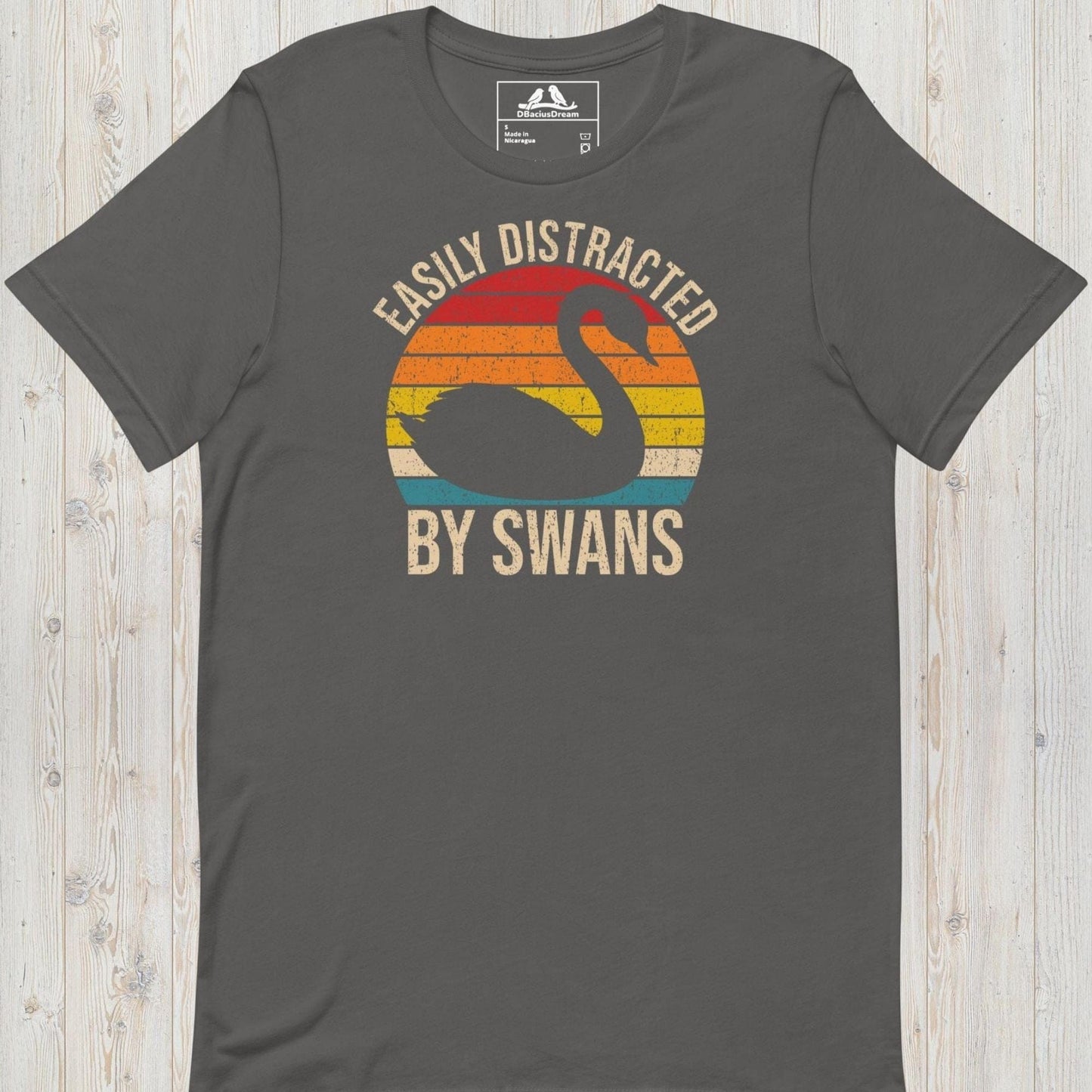 Easily Distracted By Swans Unisex t-shirt