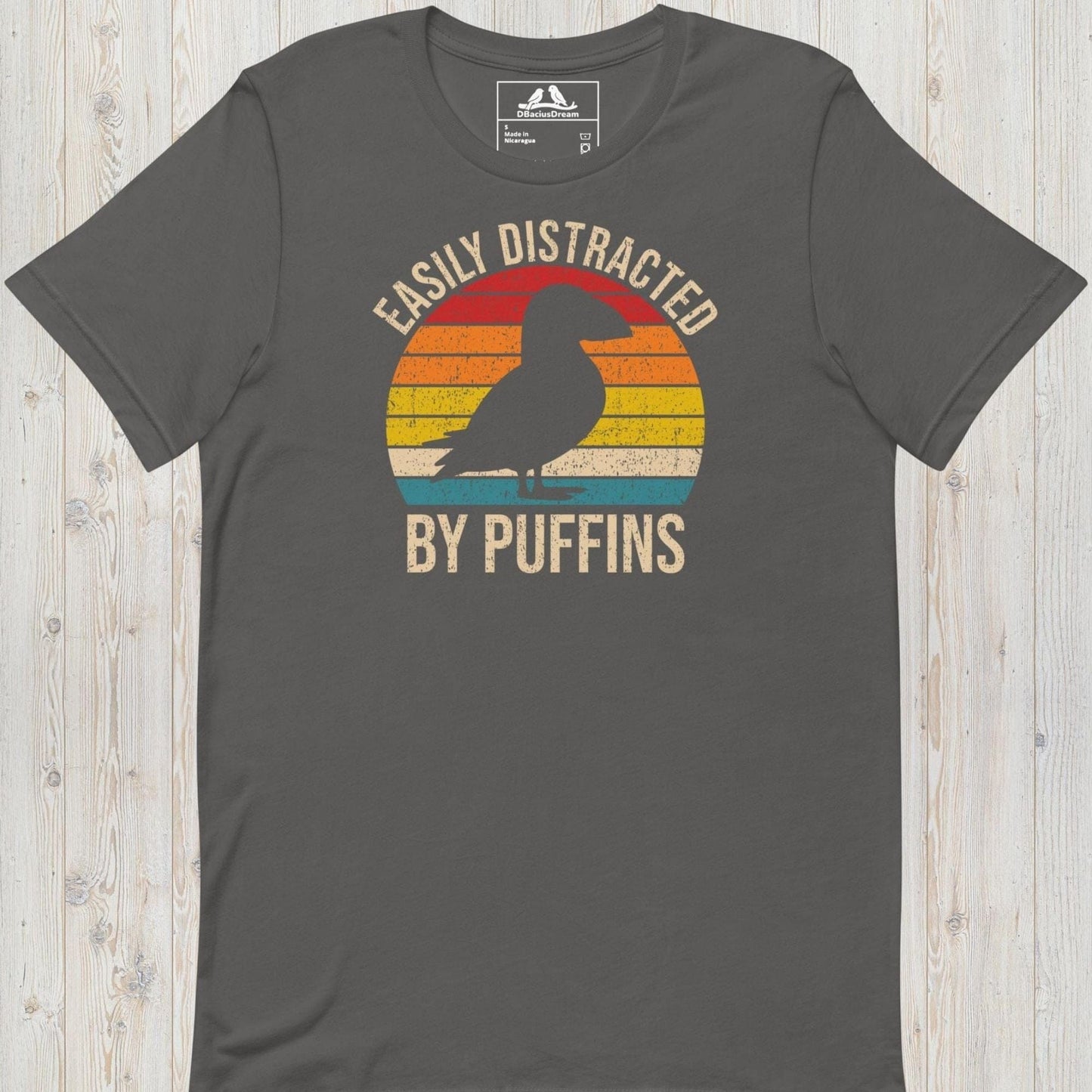 Easily Distracted By Puffins Unisex t-shirt