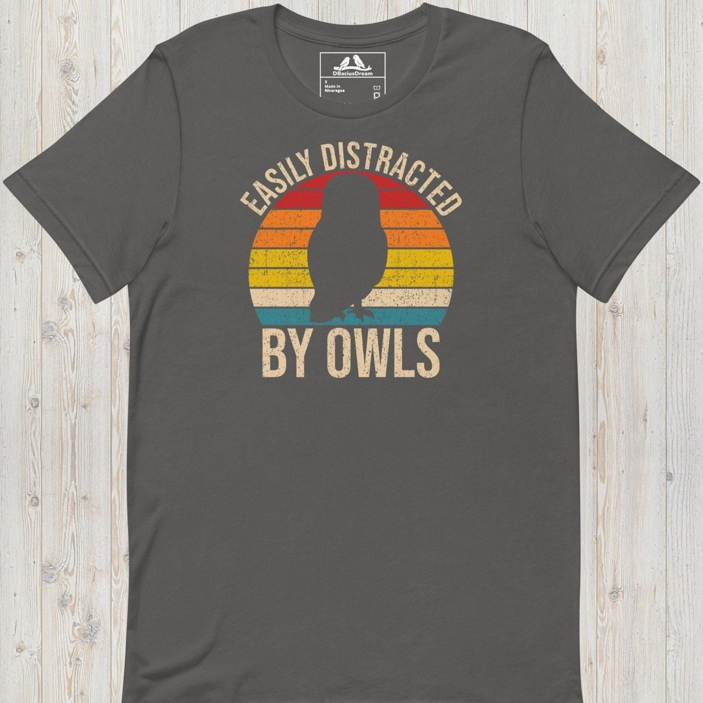 Easily Distracted By Owls Unisex t-shirt