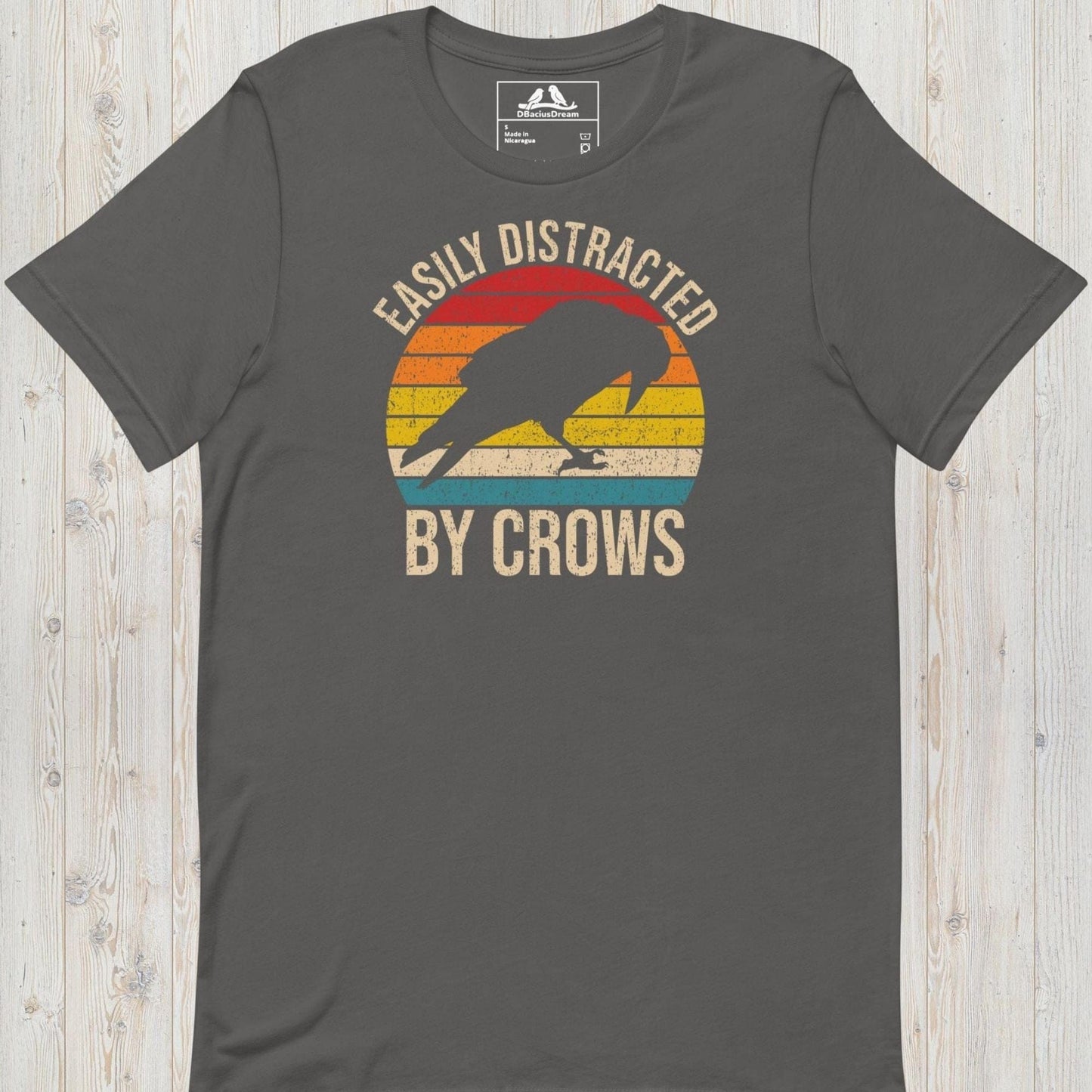 Easily Distracted By Crows Unisex t-shirt