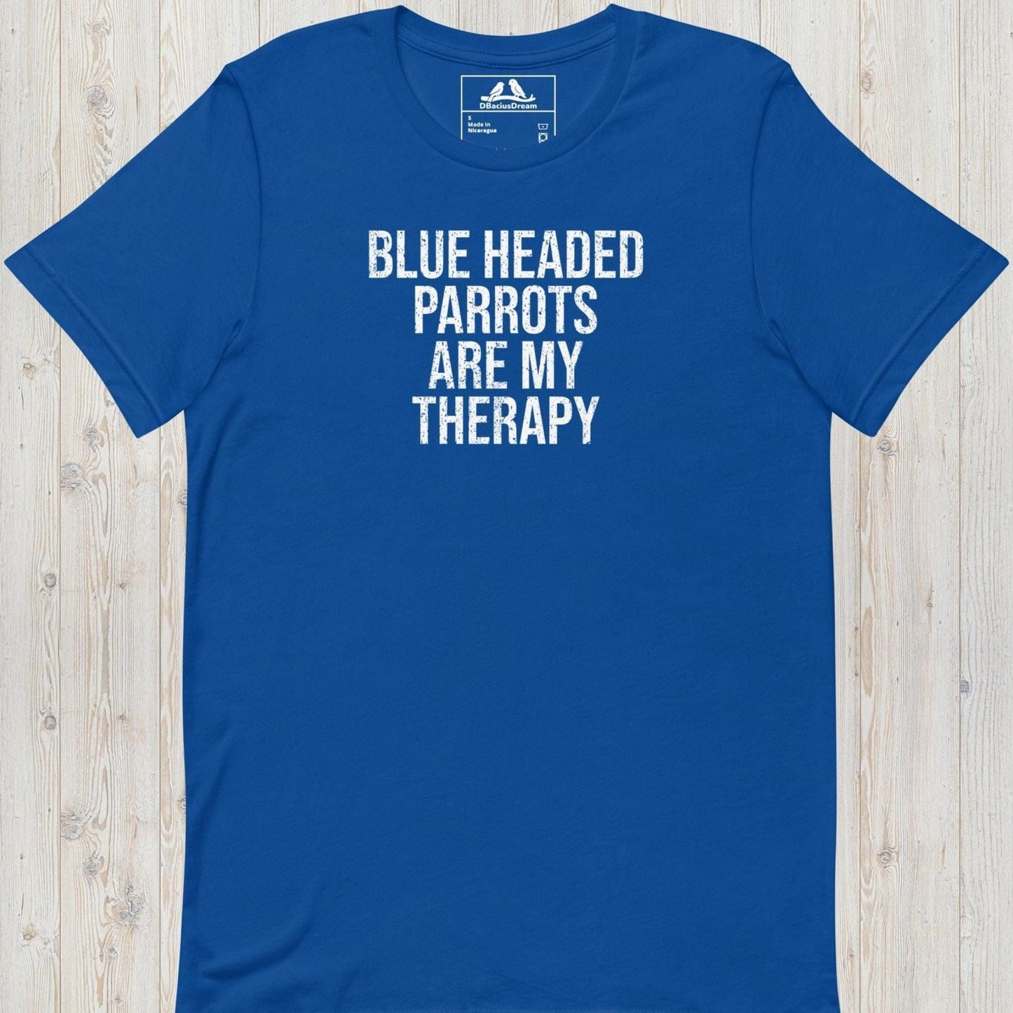 Blue Headed Parrots Are My Therapy Unisex t-shirt