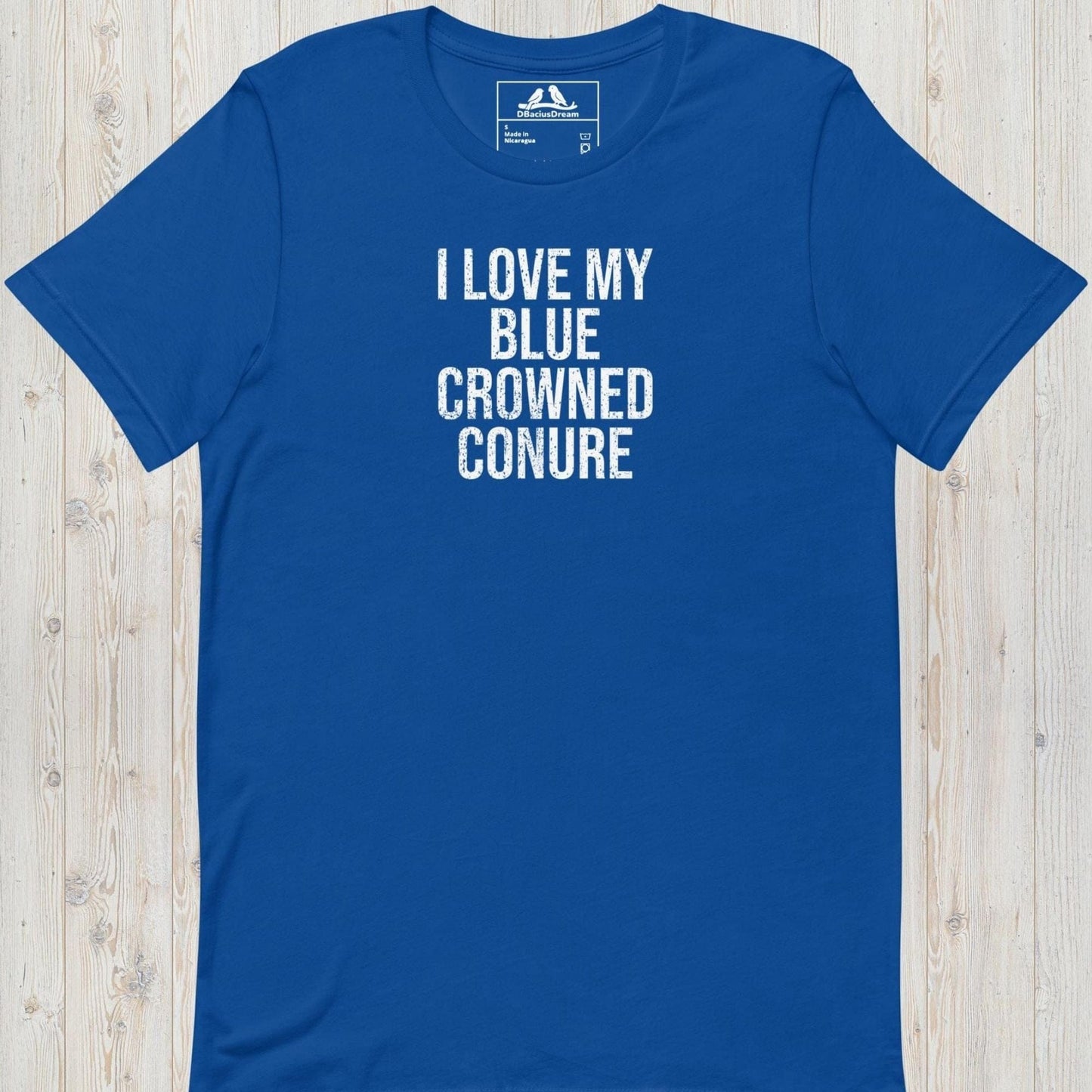 I Love My Blue Crowned Conure Unisex t-shirt