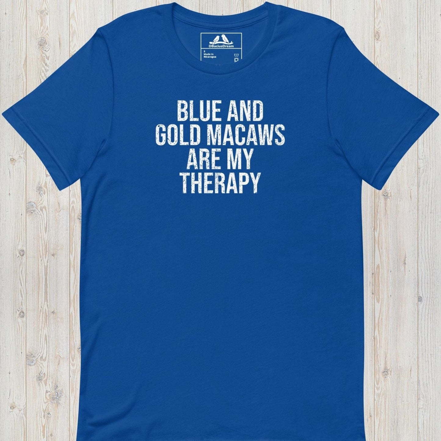 Blue And Gold Macaws Are My Therapy Unisex t-shirt