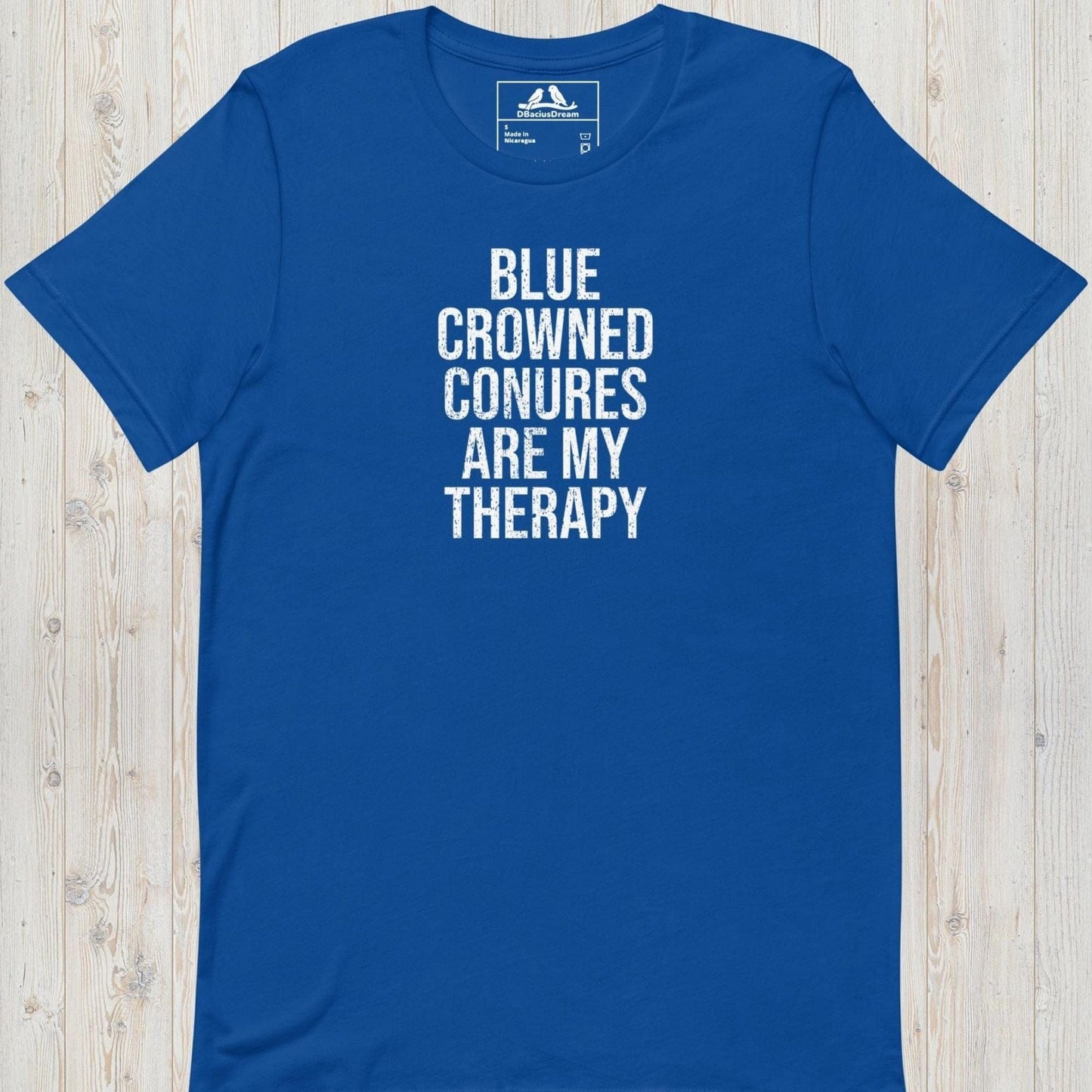 Blue Crowned Conures Are My Therapy Unisex t-shirt