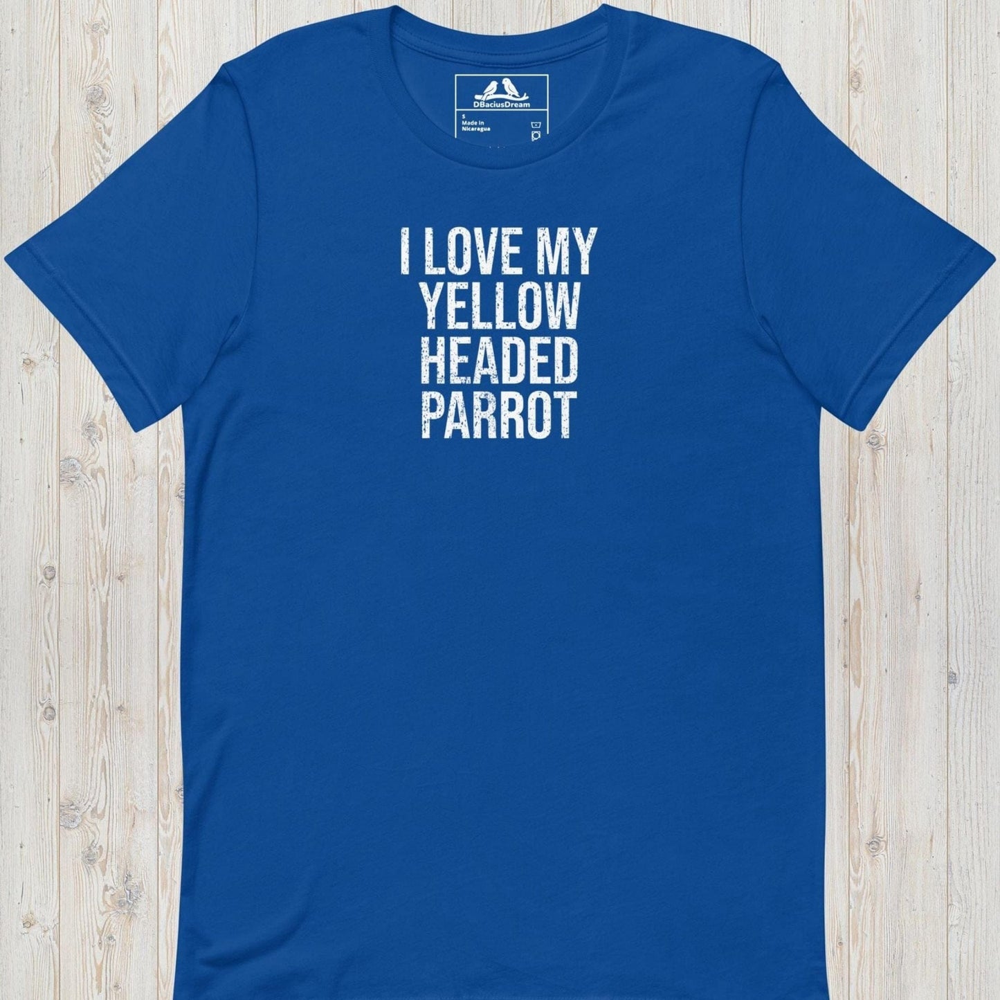I Love My Yellow Headed Parrot Unisex t-shirt