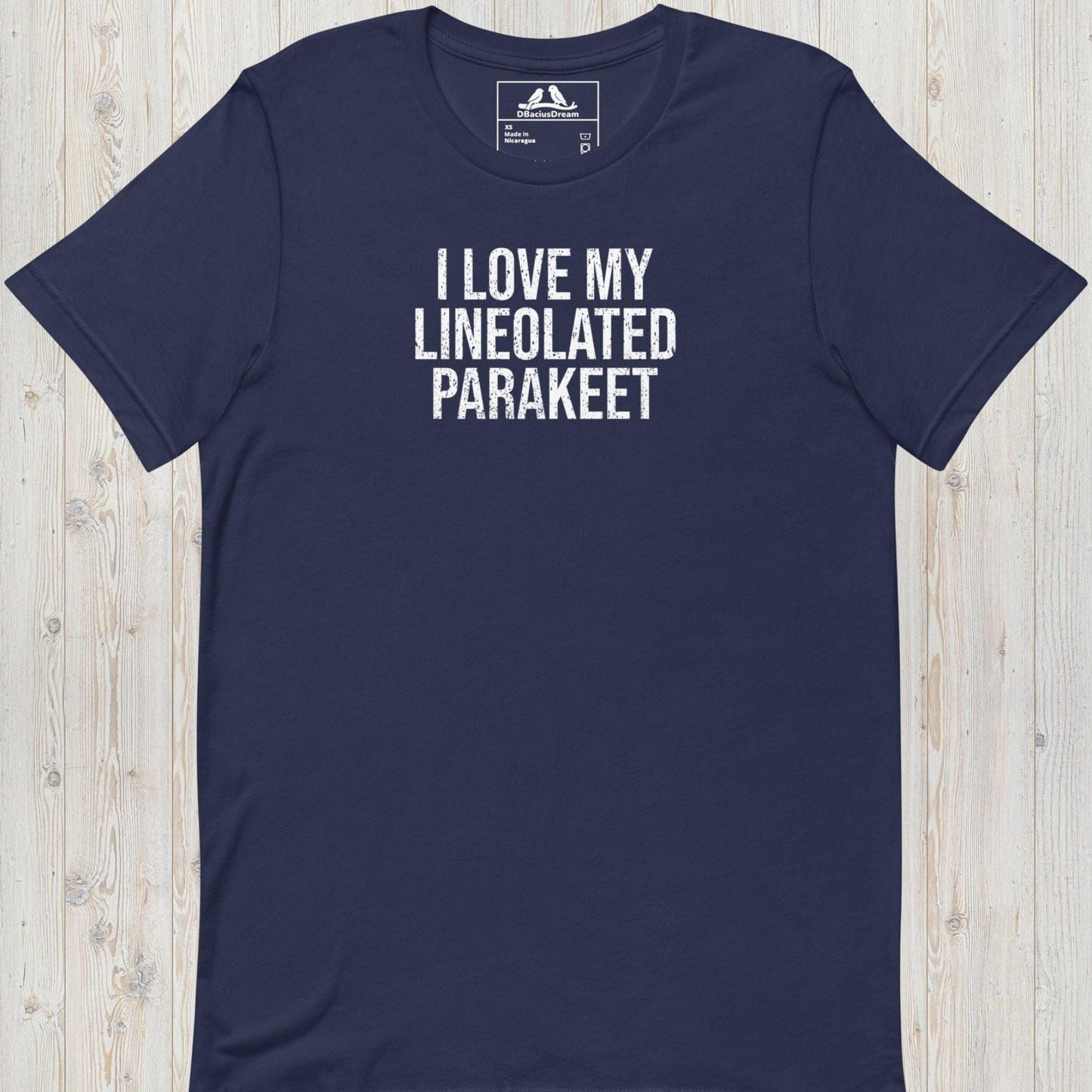 I Love My Lineolated Parakeet Unisex t-shirt