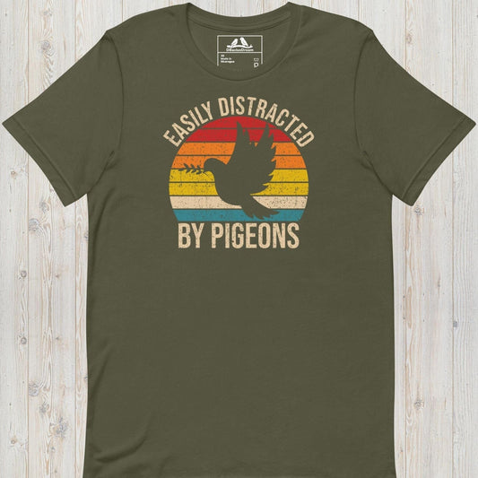 Easily Distracted By Pigeons Unisex t-shirt