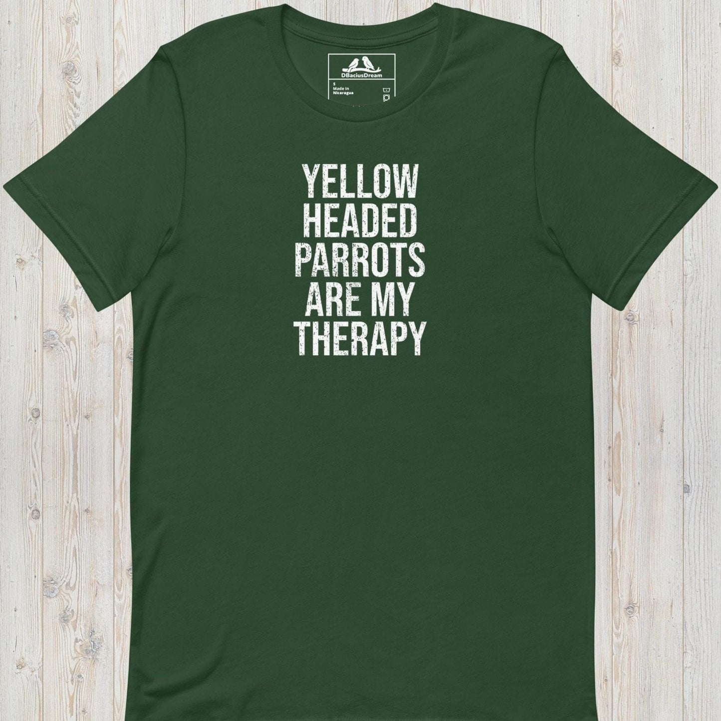 Yellow Headed Parrots Are My Therapy Unisex t-shirt