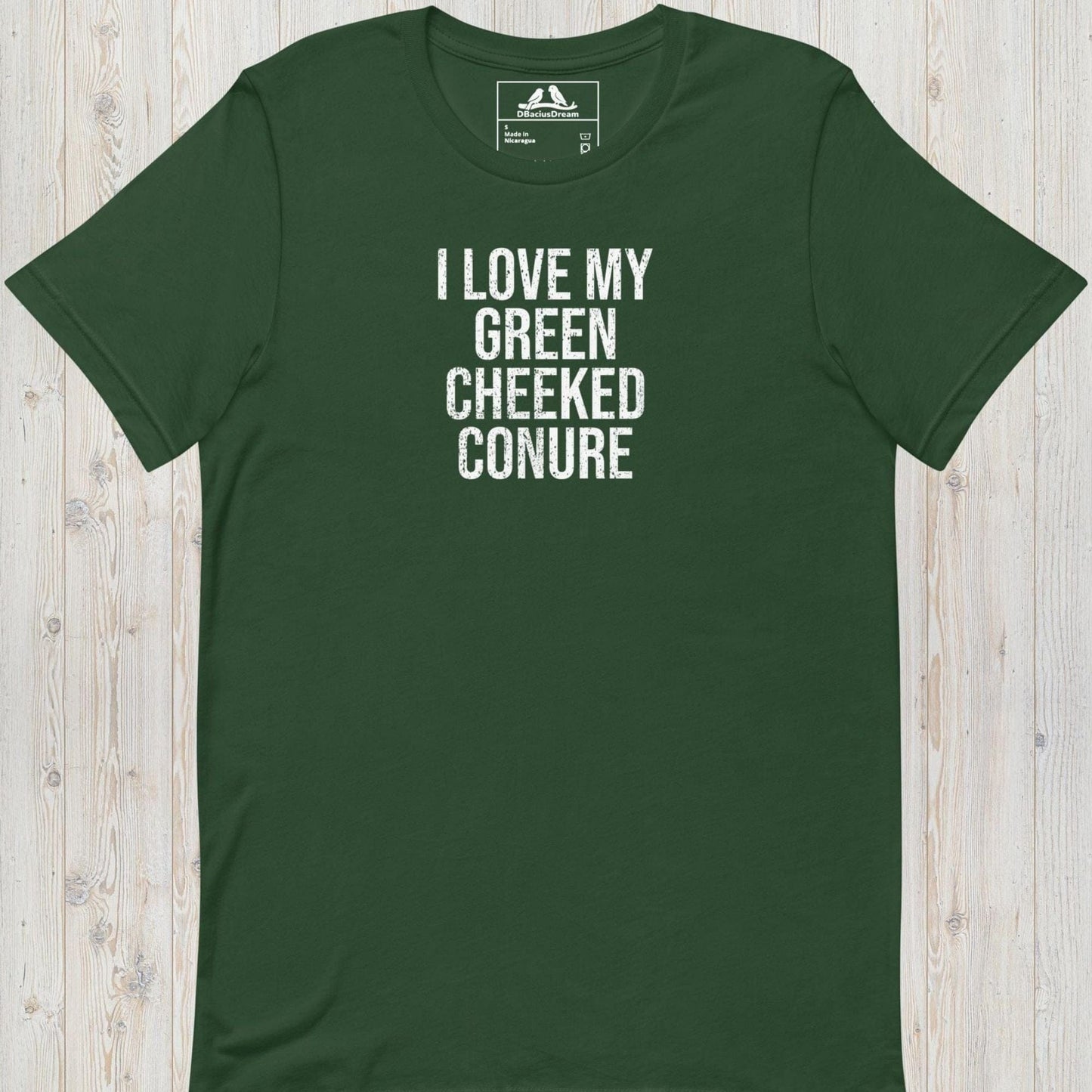 I Love My Green Cheeked Conure Unisex t-shirt
