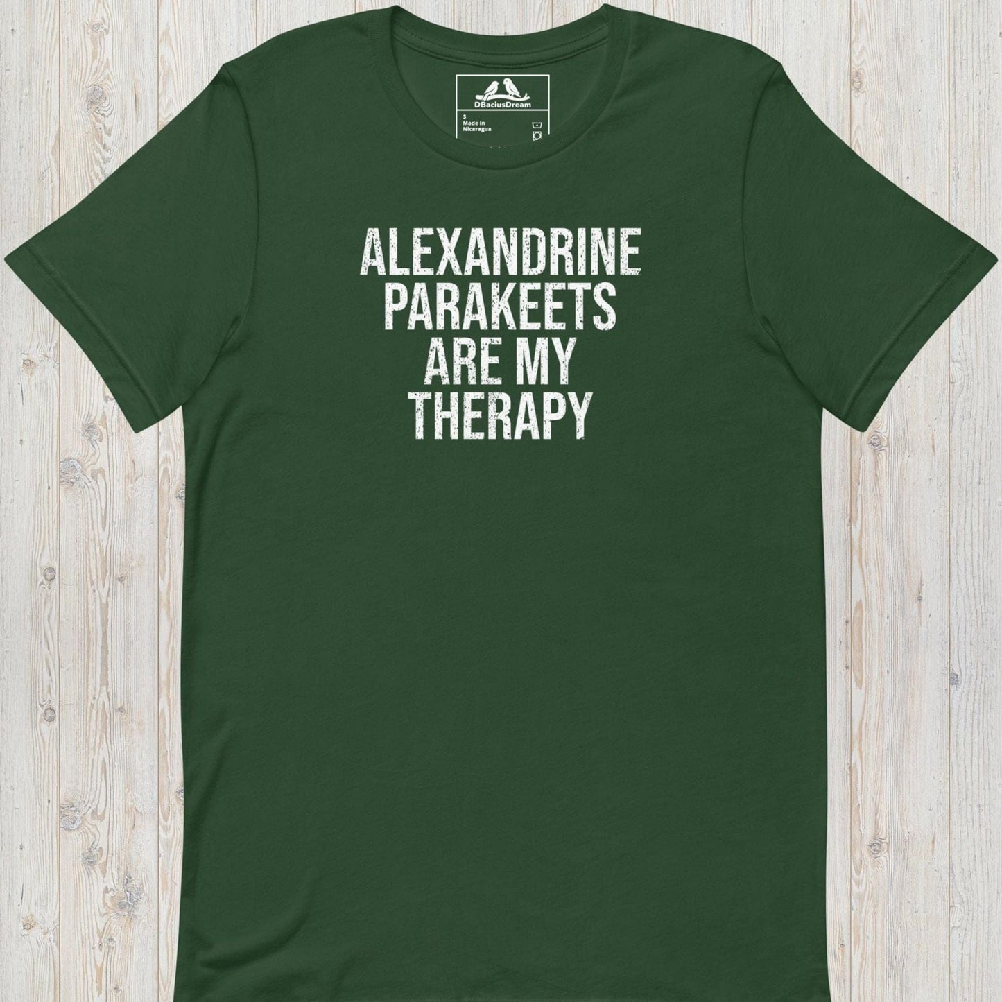 Alexandrine Parakeets Are My Therapy Unisex t-shirt