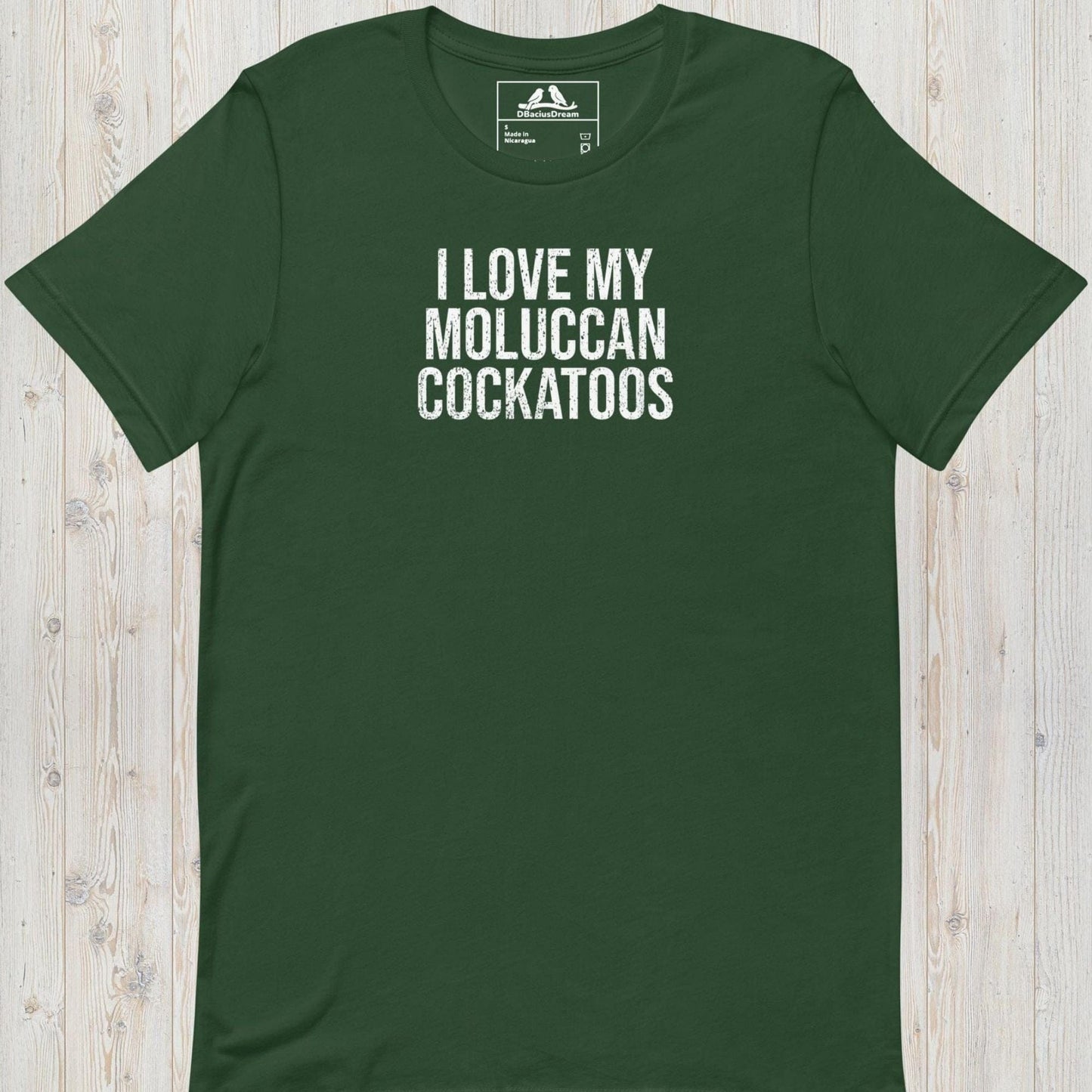 I Love My Moluccan Cockatoos Unisex t-shirt