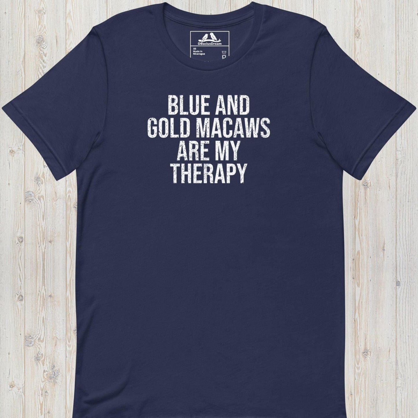 Blue And Gold Macaws Are My Therapy Unisex t-shirt