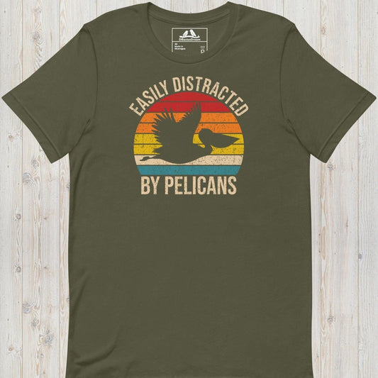 Easily  Distracted By Pelicans Unisex t-shirt