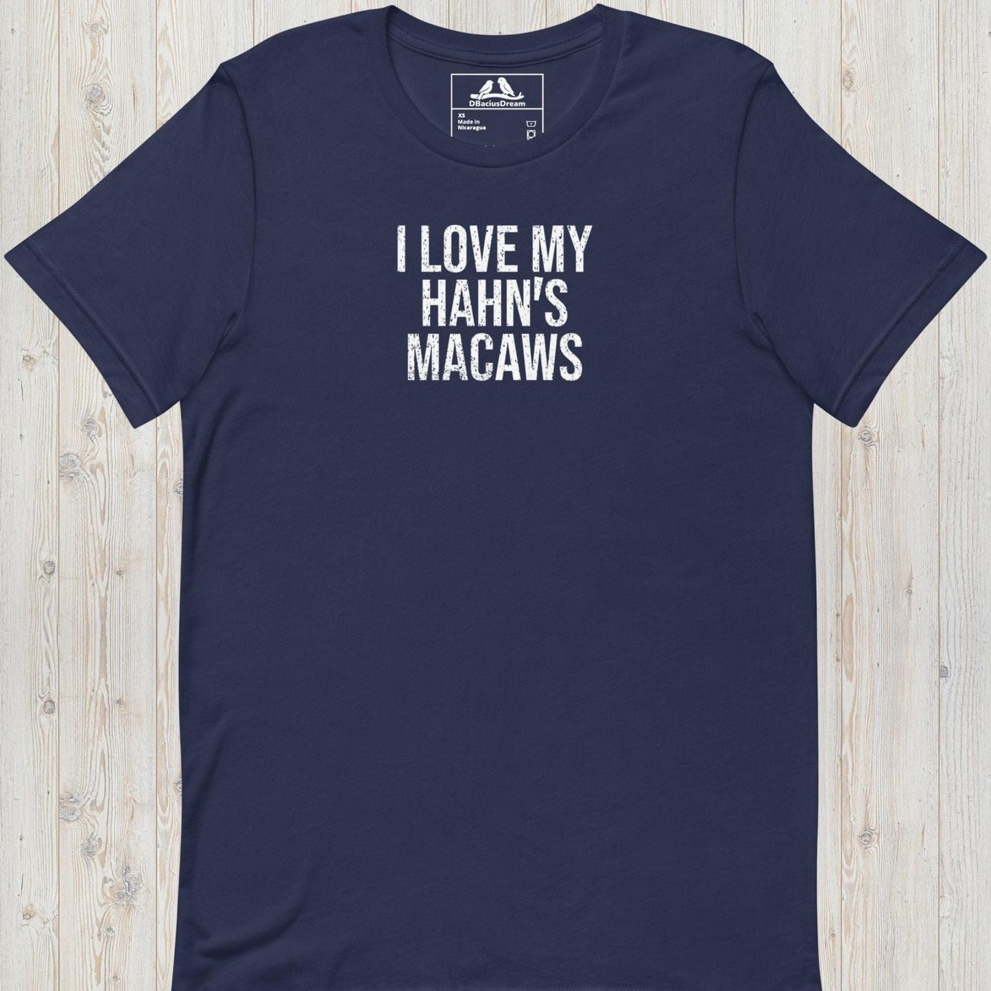 I Love My Hahn`s Macaws Unisex t-shirt