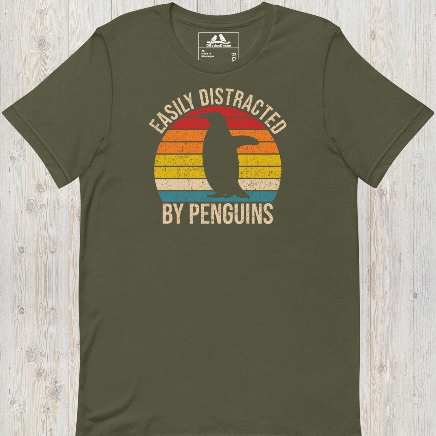 Easily Distracted By Penguins Unisex t-shirt