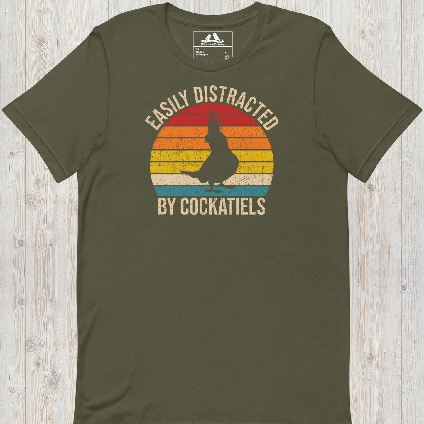 Easily Distracted By Cockatiels Unisex t-shirt