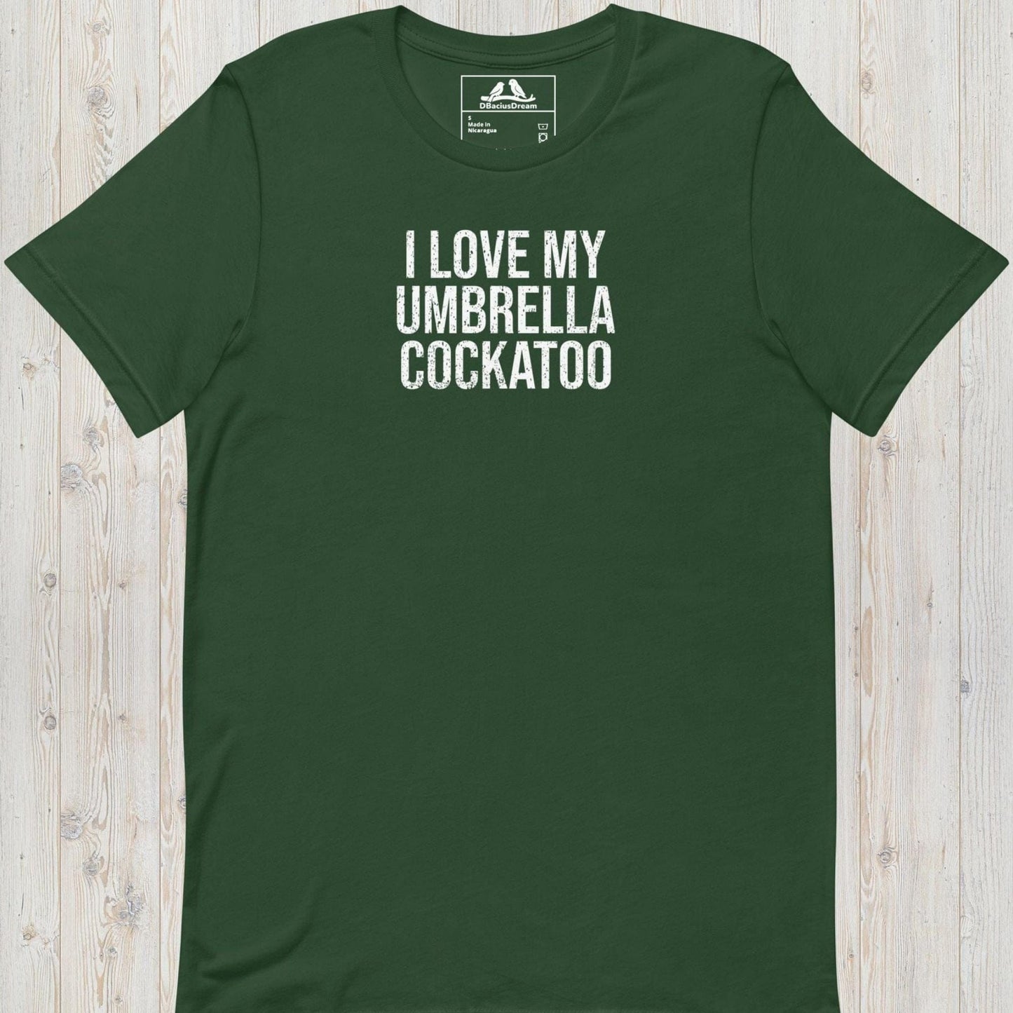 I Love My Umbrella Cockatoo Unisex t-shirt