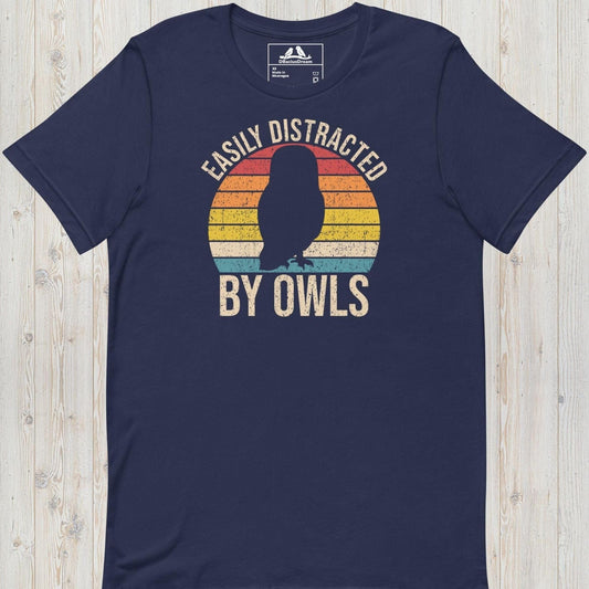 Easily Distracted By Owls Unisex t-shirt