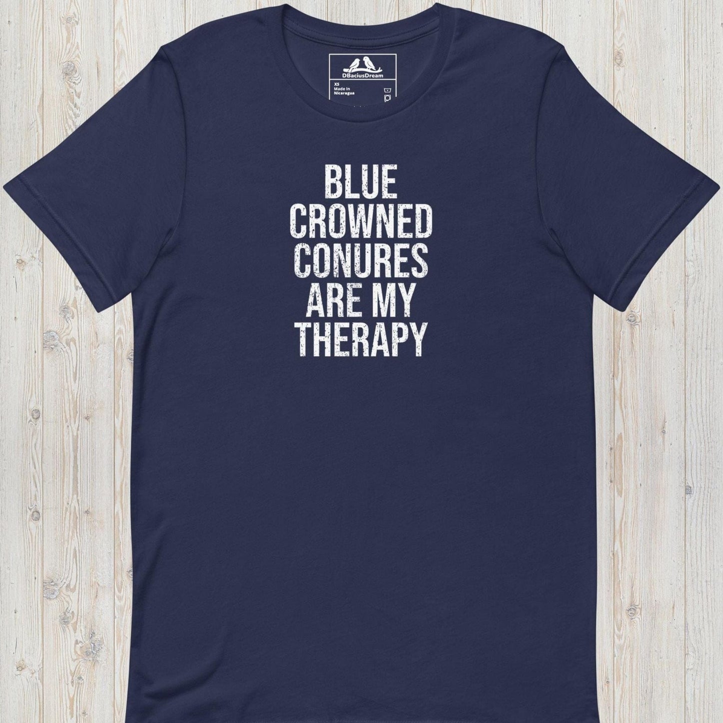 Blue Crowned Conures Are My Therapy Unisex t-shirt