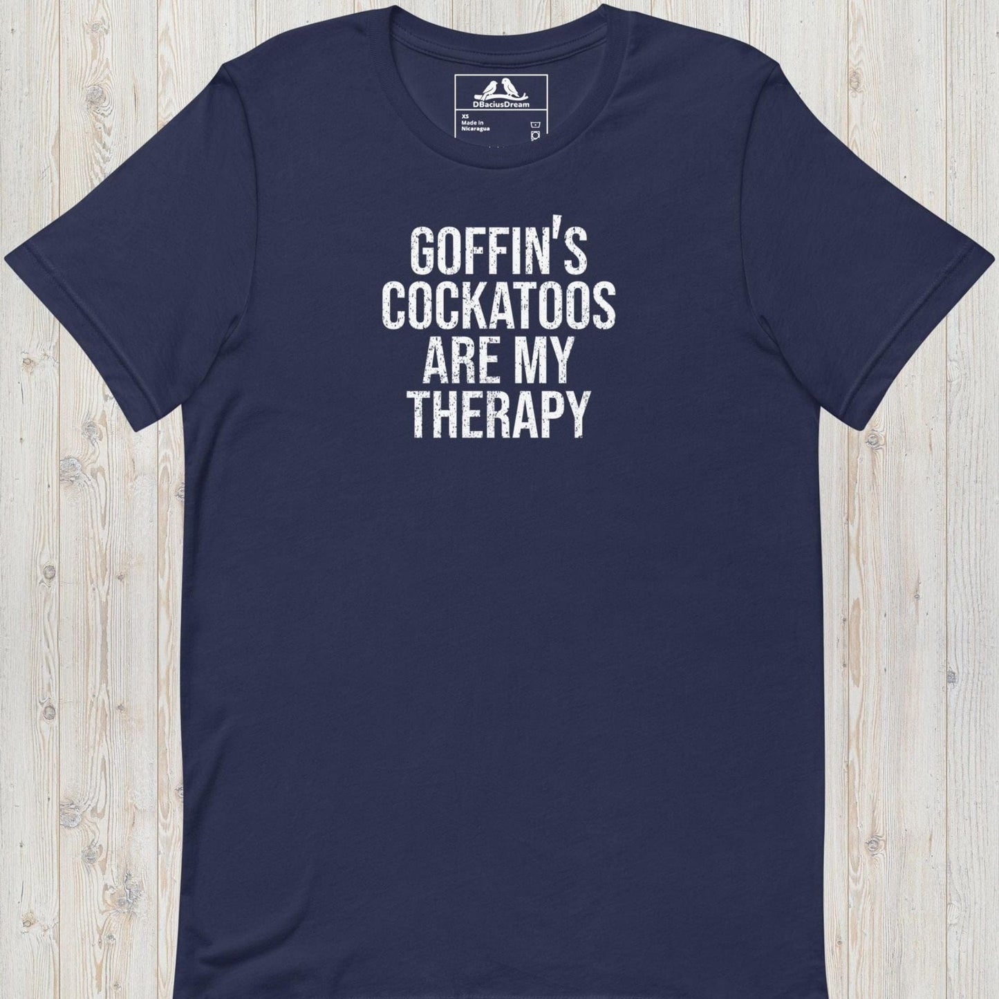 Goffin`s Cockatoos Are My Therapy Unisex t-shirt