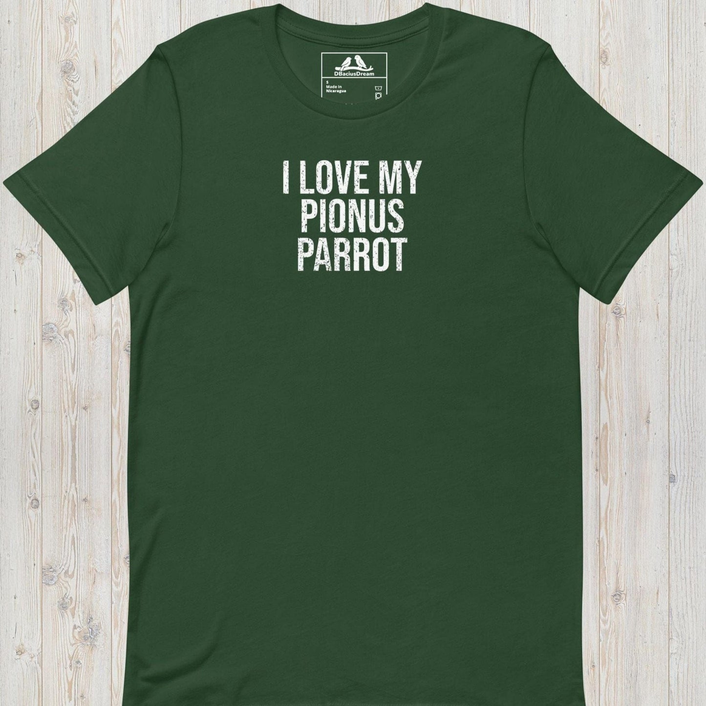 I Love My Pionus Parrot Unisex t-shirt