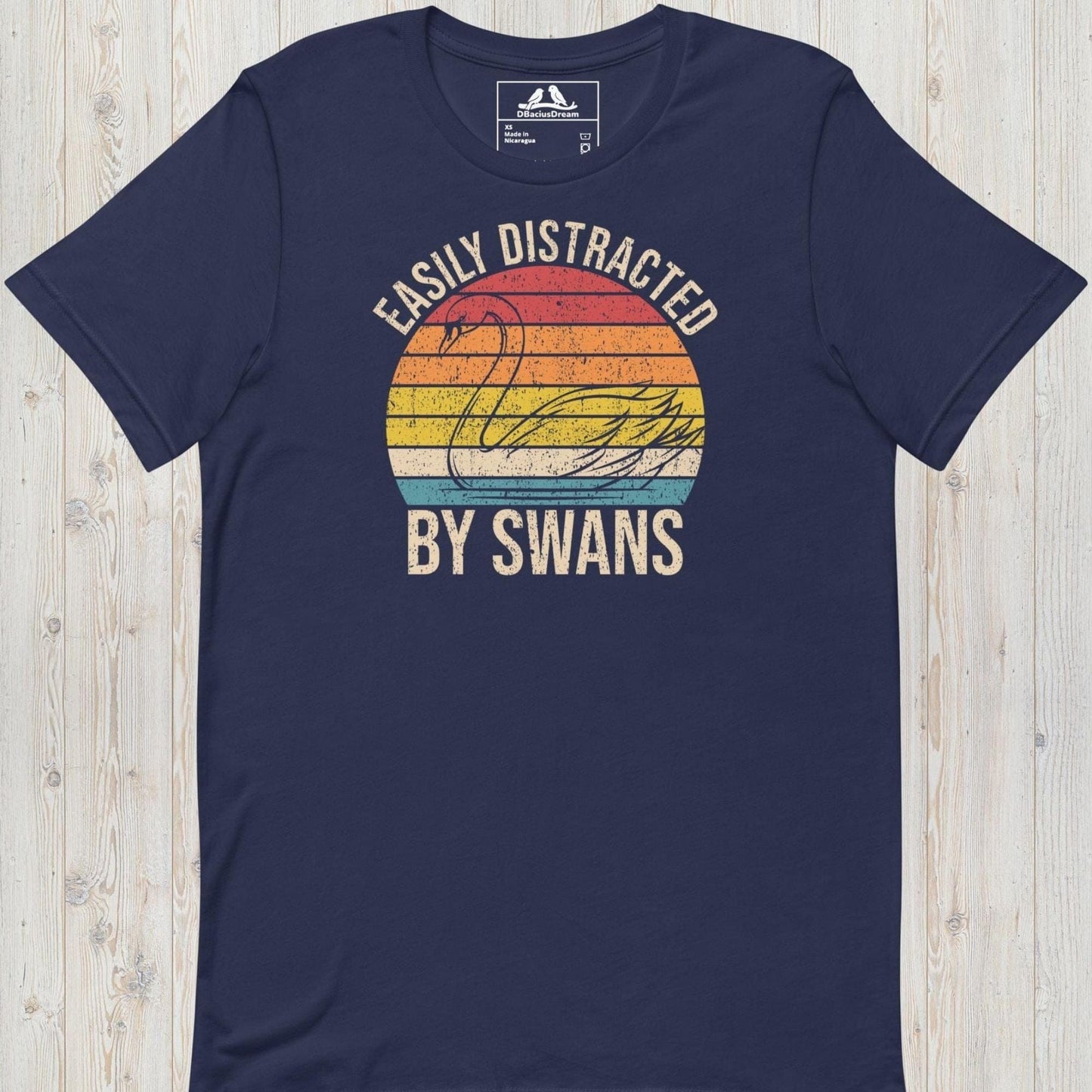 Easily Distracted By Swans Unisex t-shirt