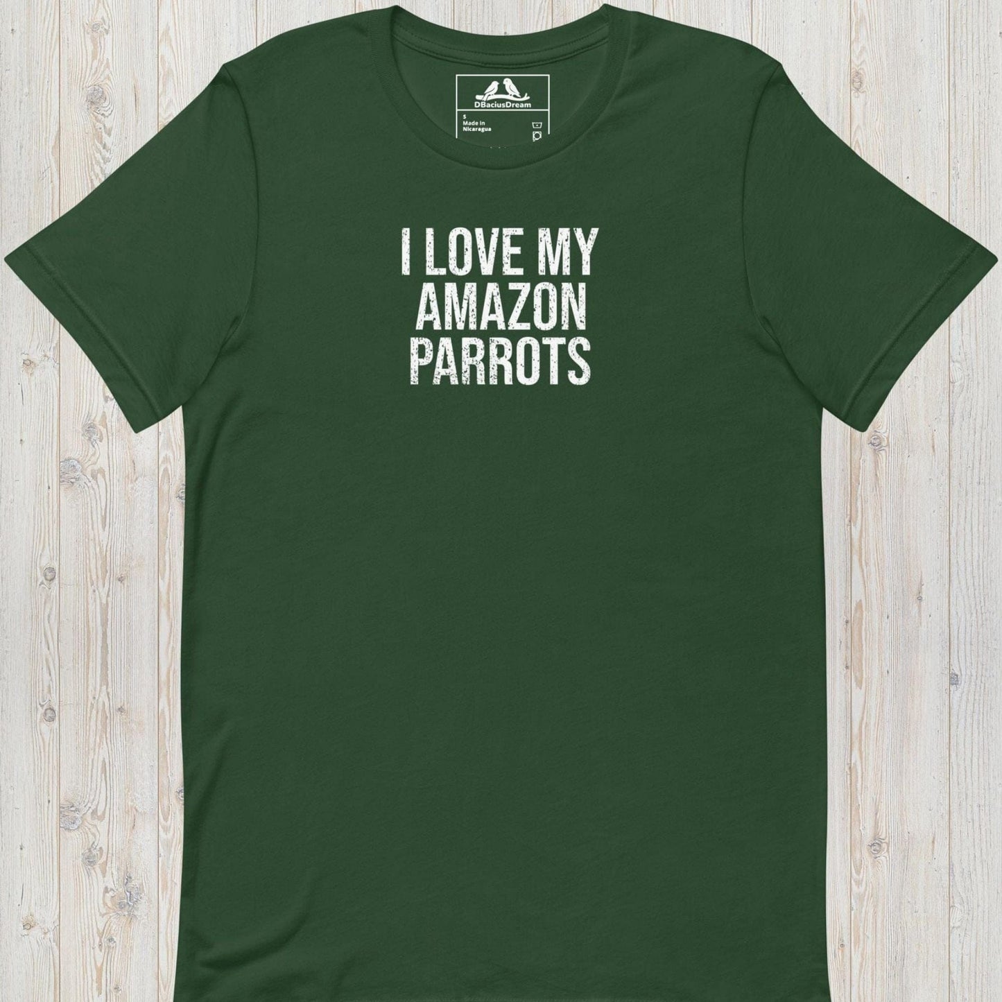 I Love My Amazon Parrots Unisex t-shirt
