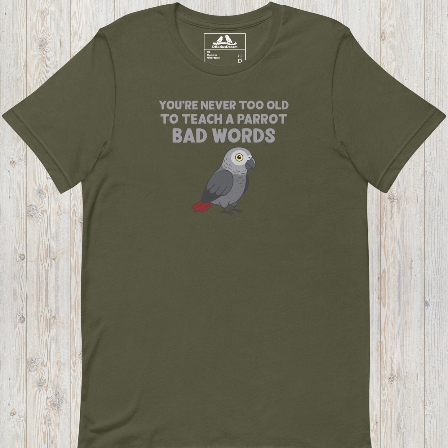 Teach A Parrot Bad Words Unisex t-shirt