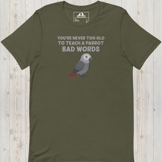 Teach A Parrot Bad Words Unisex t-shirt
