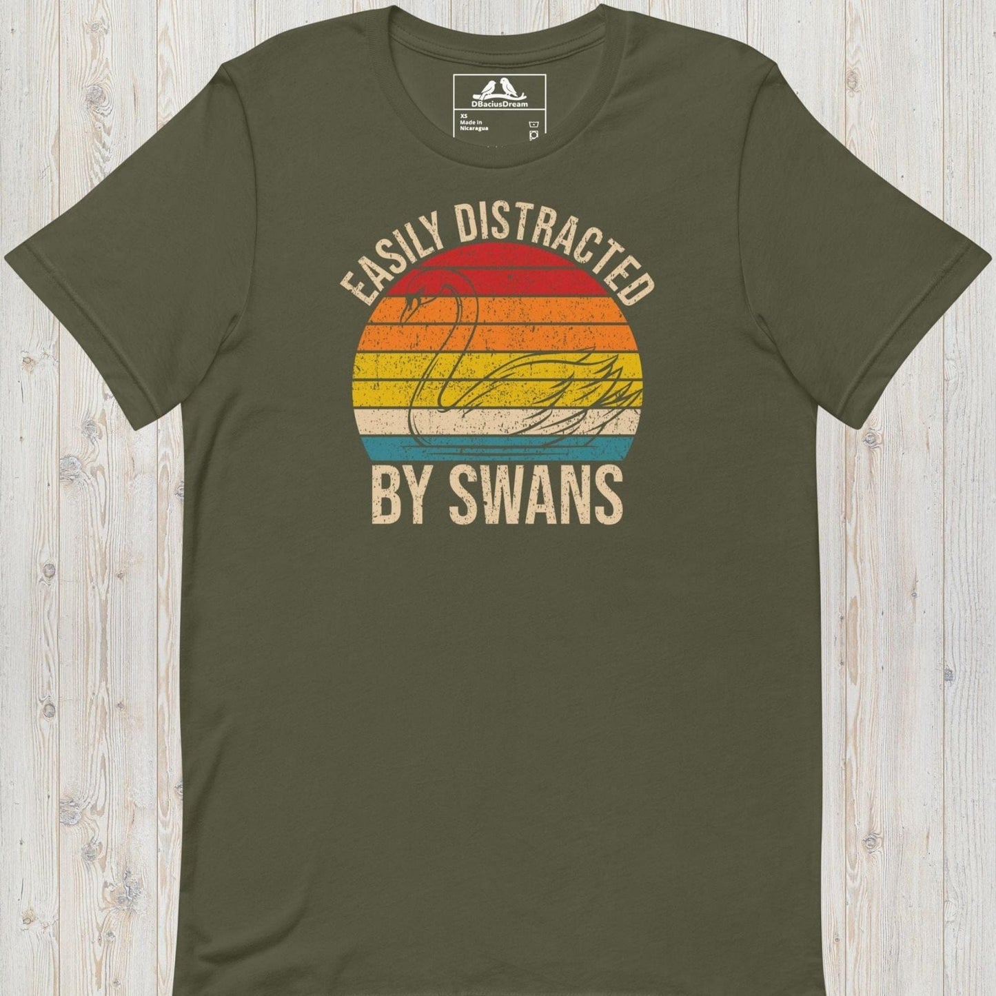 Easily Distracted By Swans Unisex t-shirt