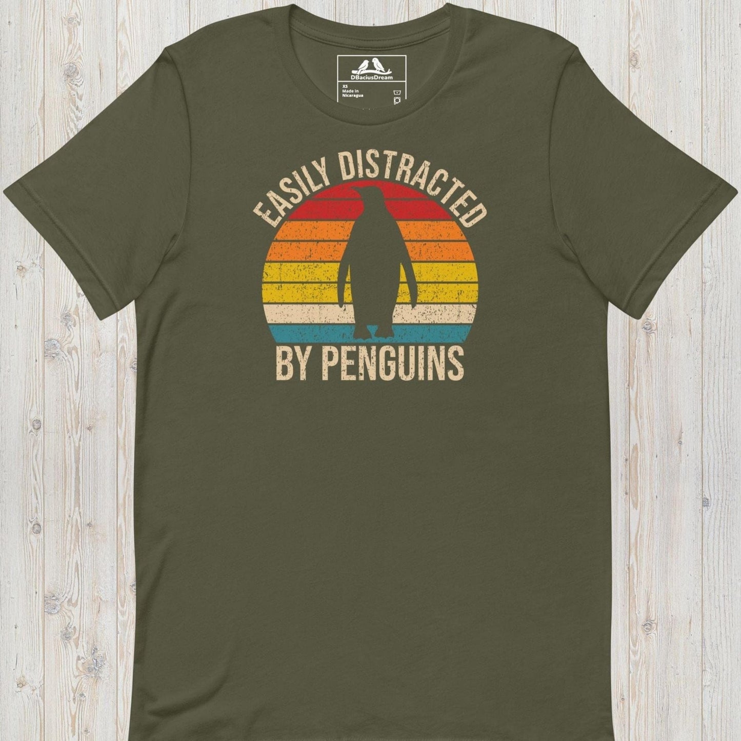 Easily Distracted By Penguins Unisex t-shirt