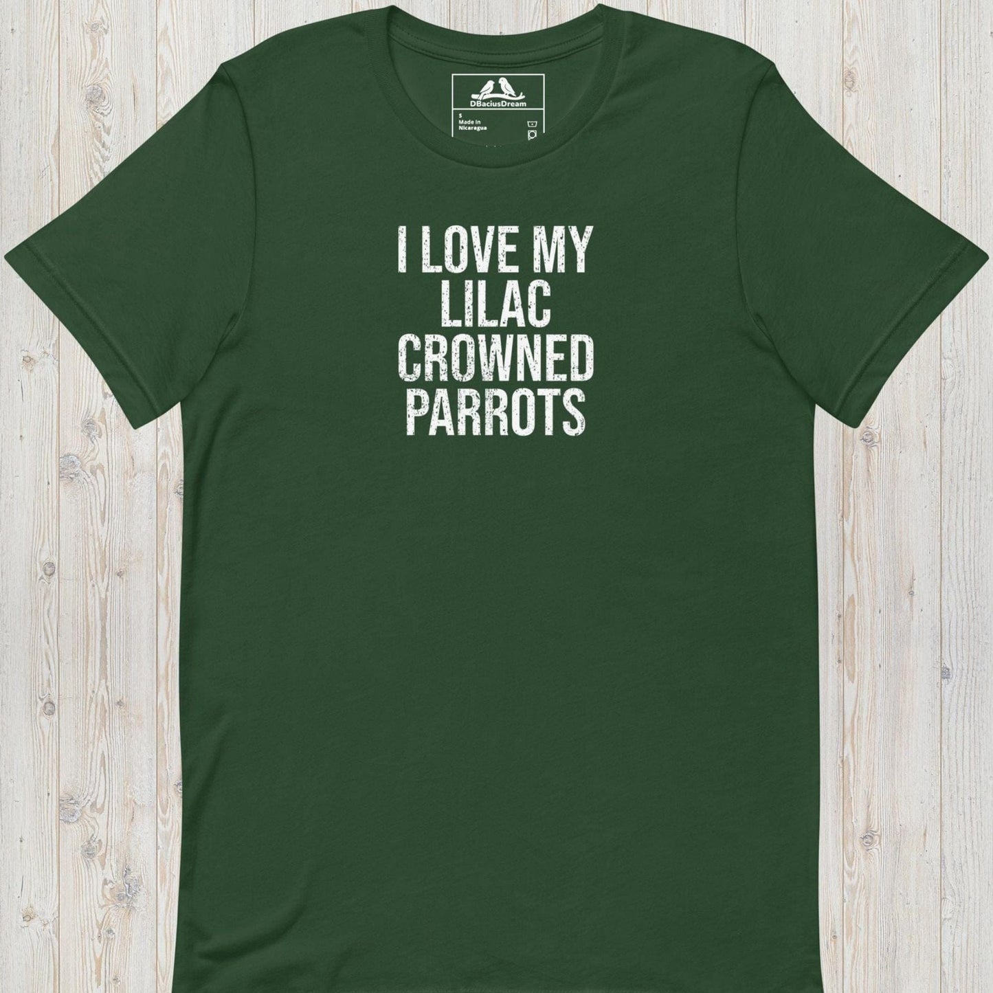 I Love My Lilac Crowned Parrots Unisex t-shirt