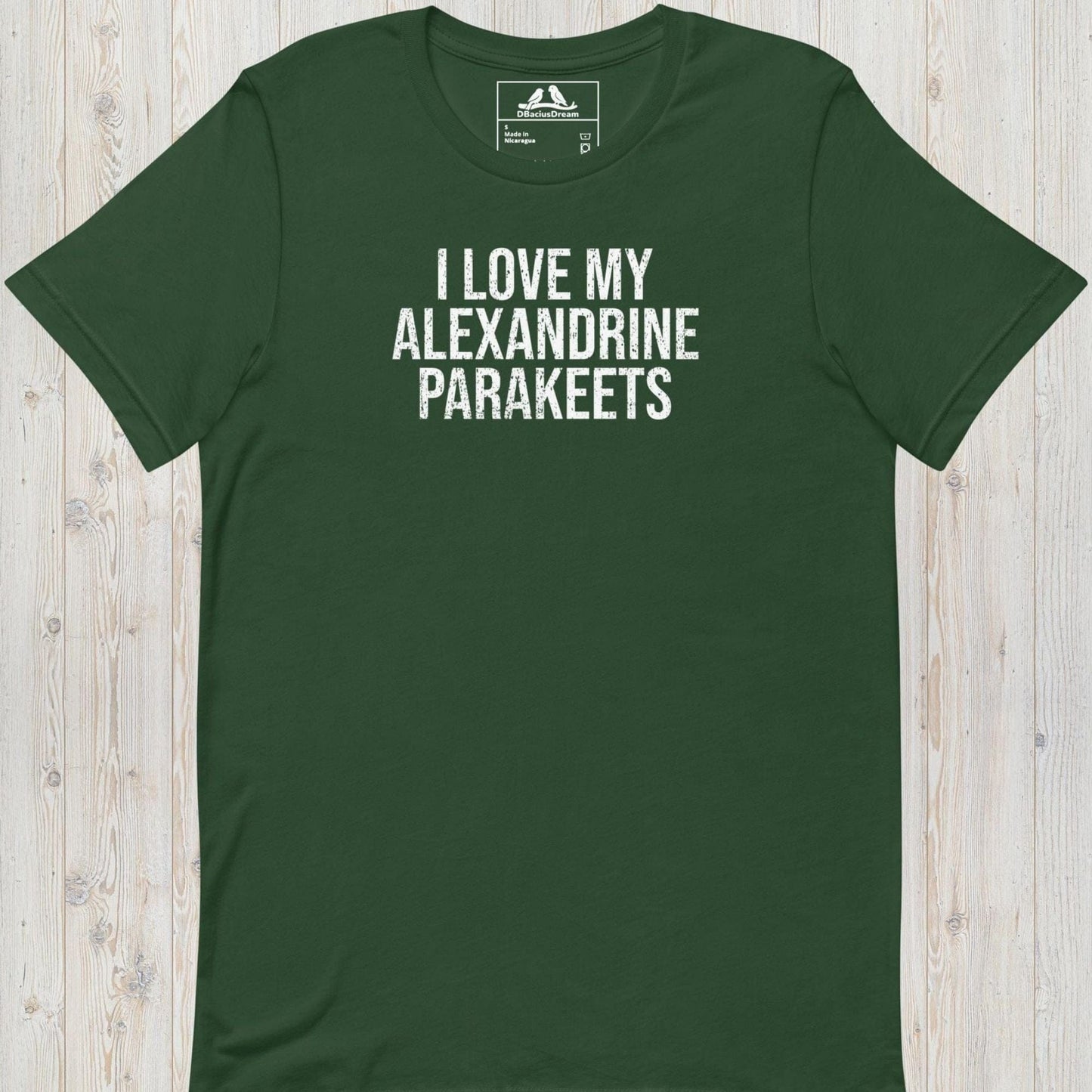 I Love My Alexandrine Parakeets Unisex t-shirt