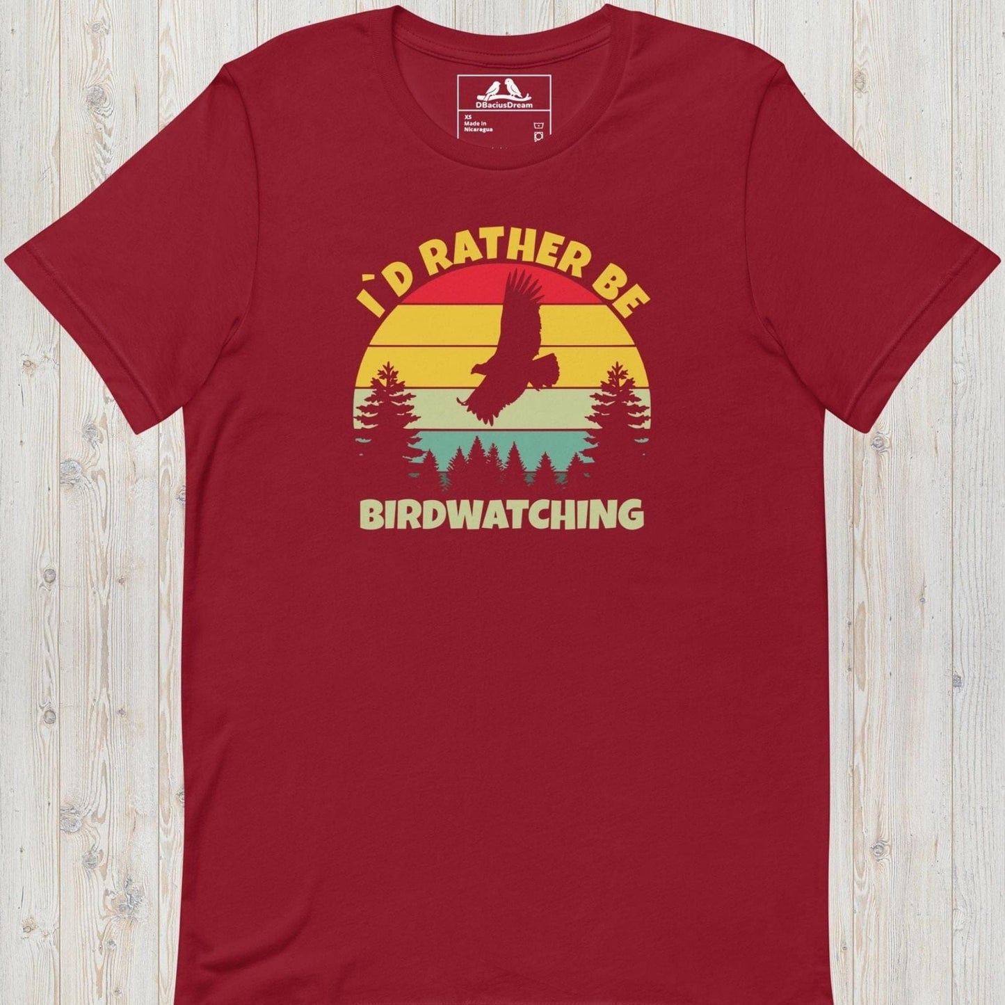 I´d Rather Be Birdwatching Unisex t-shirt