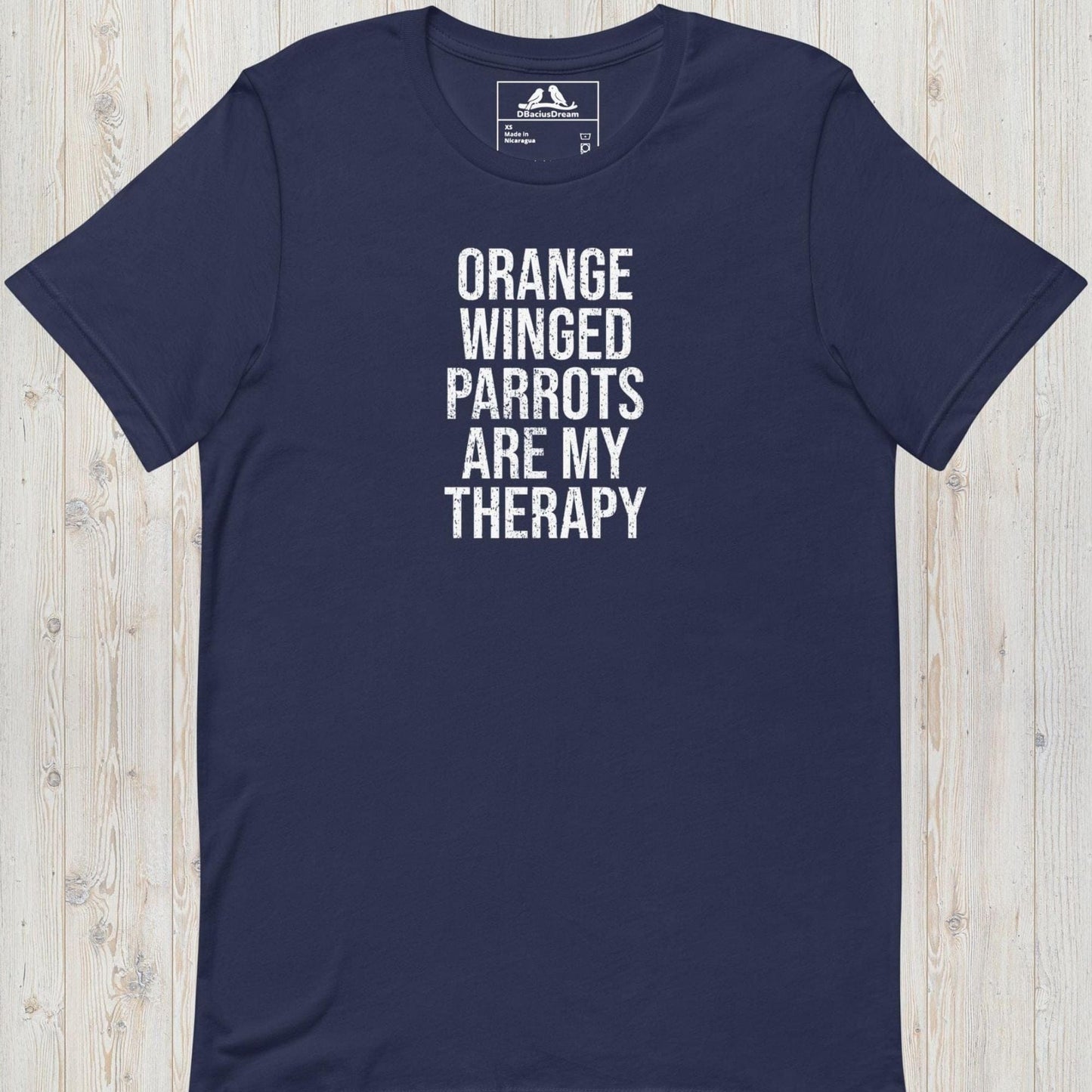 Orange Winged Parrots Are My Therapy Unisex t-shirt
