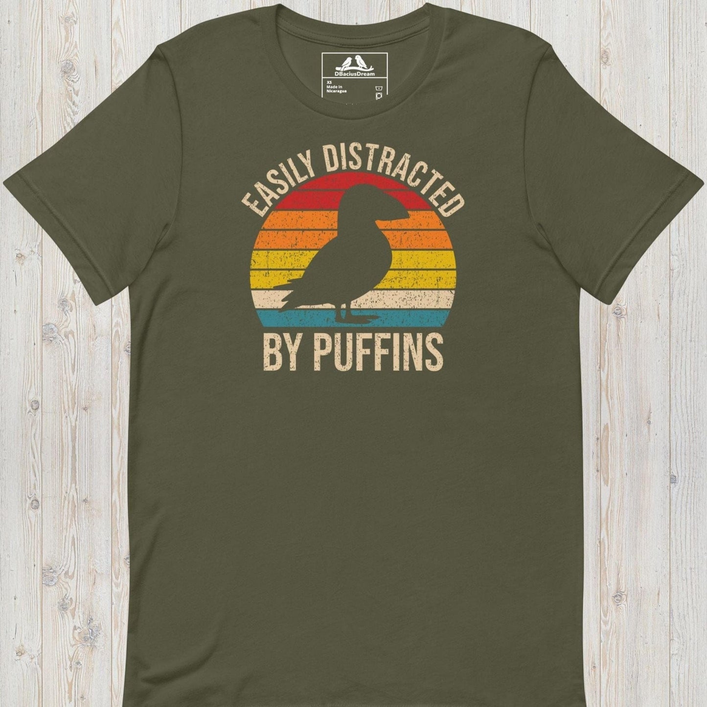 Easily Distracted By Puffins Unisex t-shirt