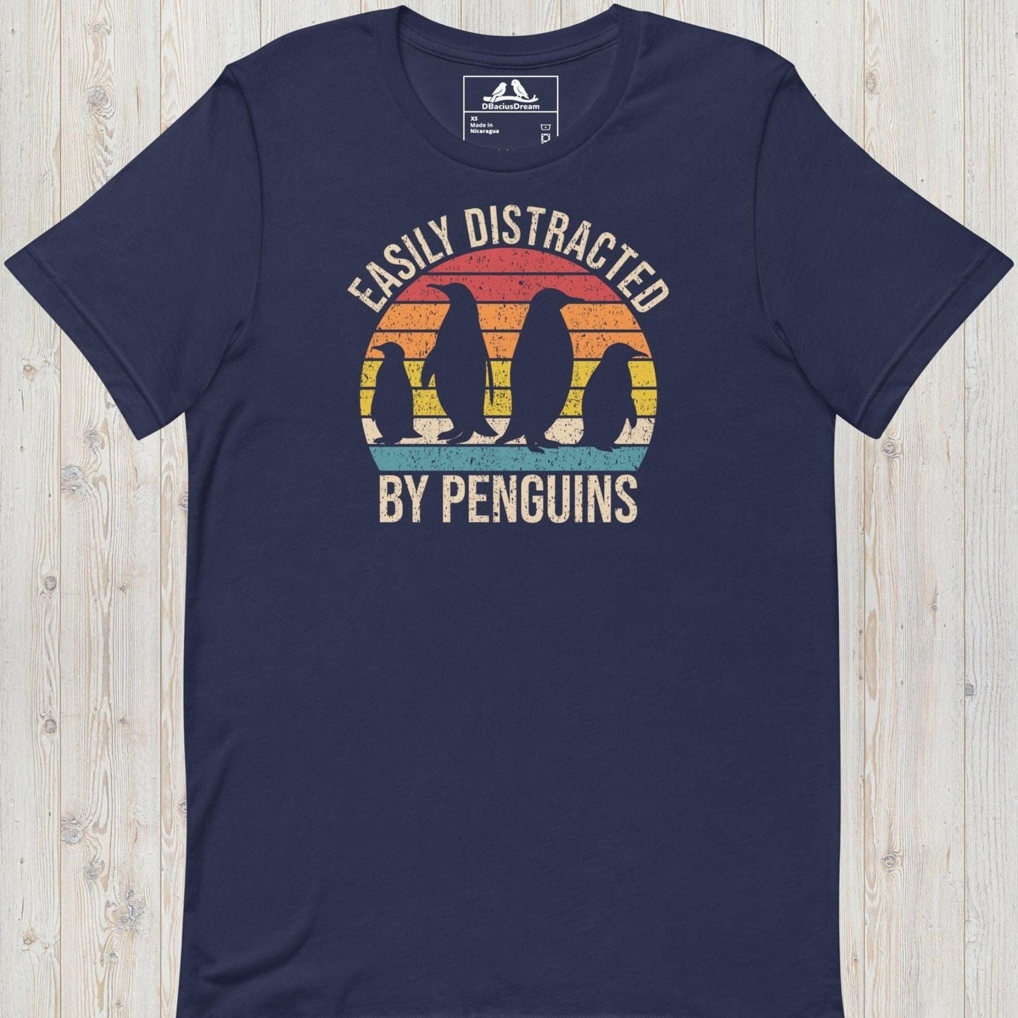 Easily Distracted By Penguins Unisex t-shirt