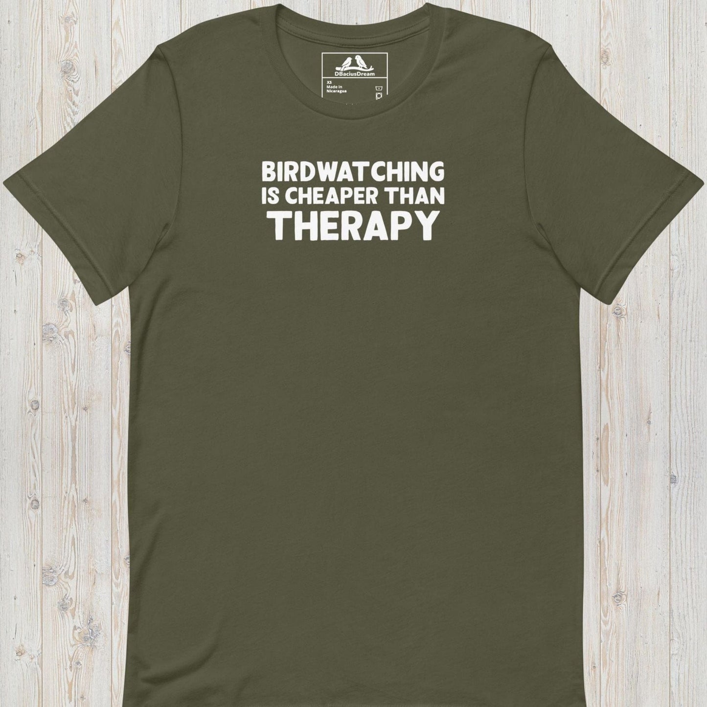 Birdwatching Is Cheaper Than Therapy Unisex t-shirt