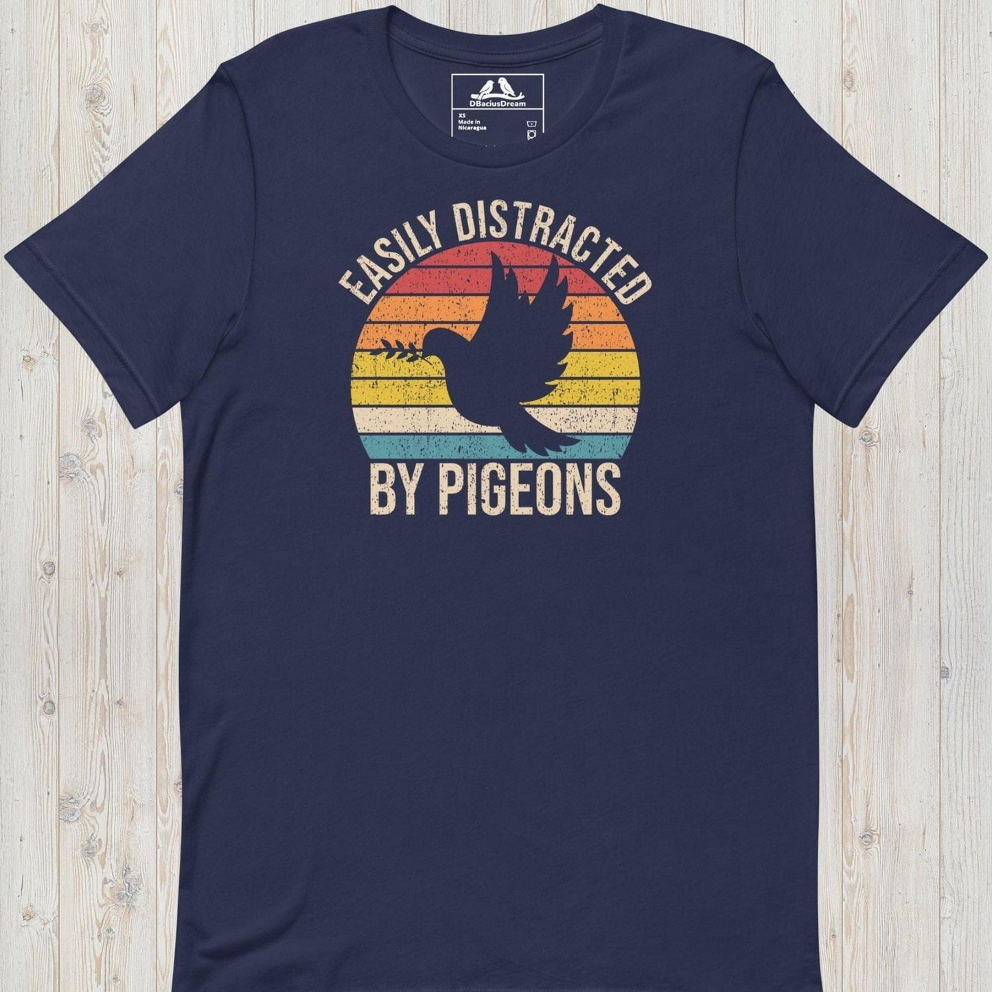 Easily Distracted By Pigeons Unisex t-shirt