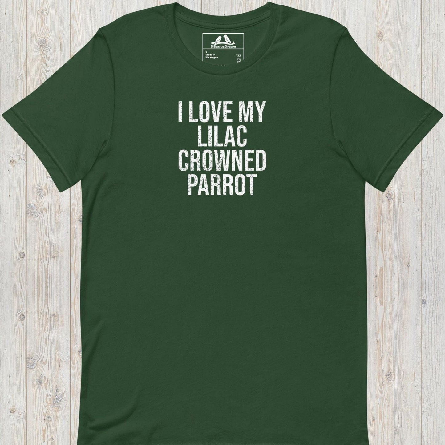 I Love My Lilac Crowned Parrot Unisex t-shirt