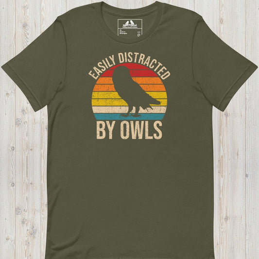 Easily Distracted By Owls Unisex t-shirt